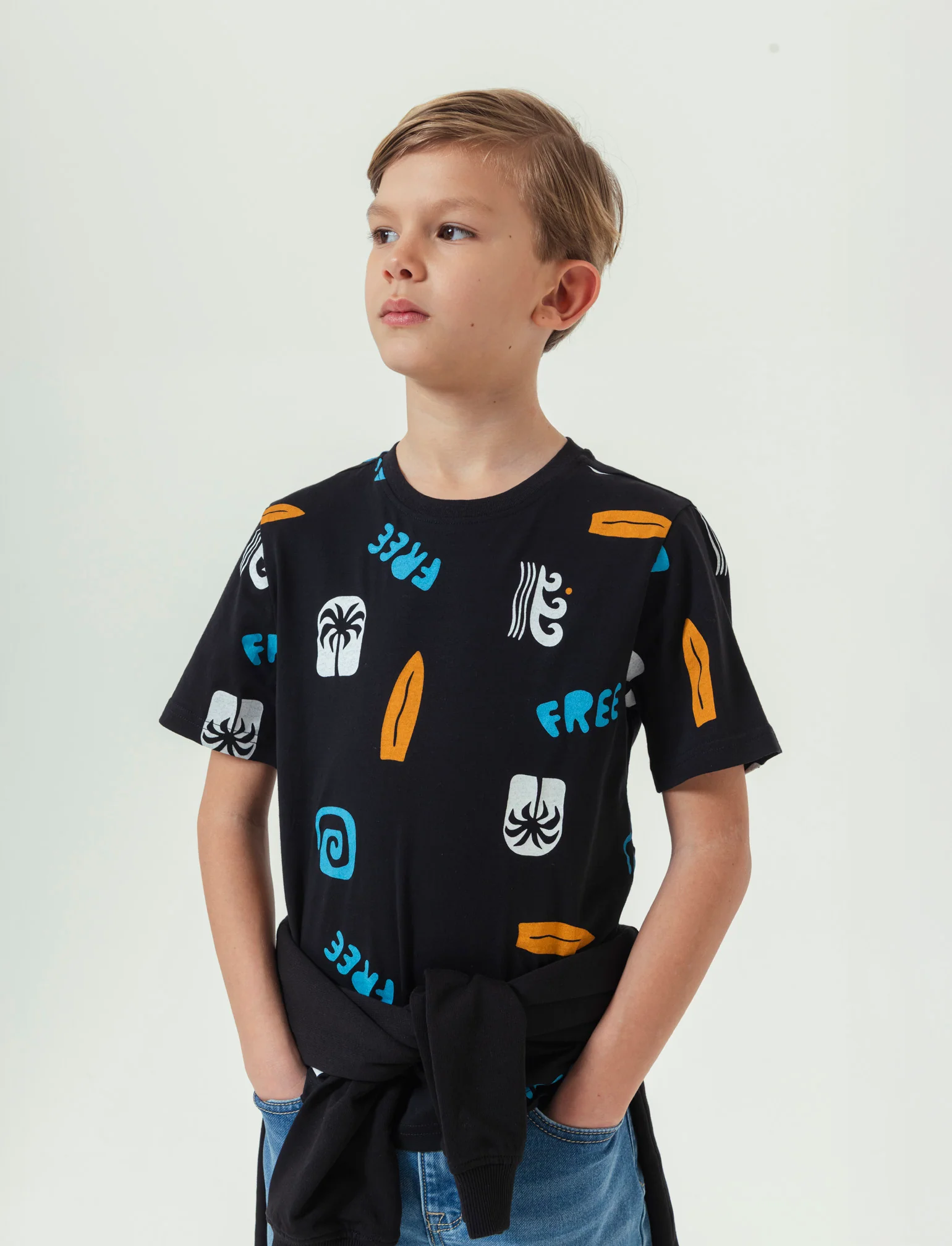 T- shirt stampata da bambino - Nero - Image 2