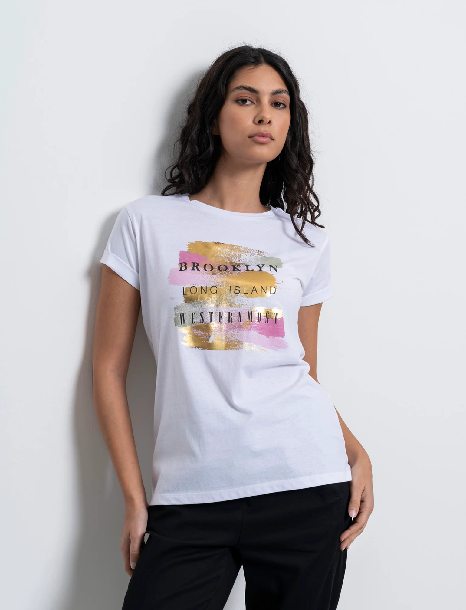 T-shirt stampata da donna - Bianco - Image 3