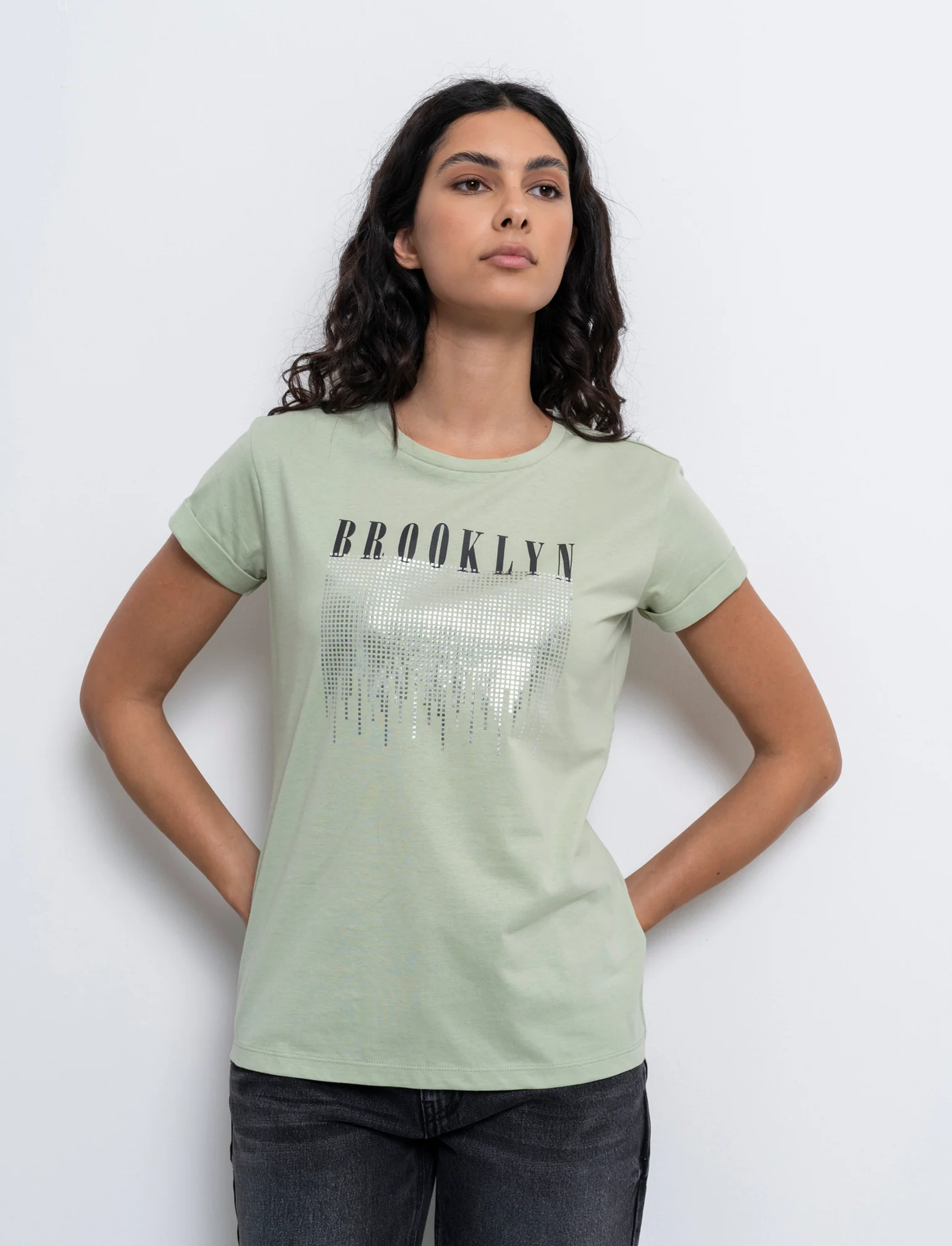 T-shirt stampata da donna - Verdino - Image 3