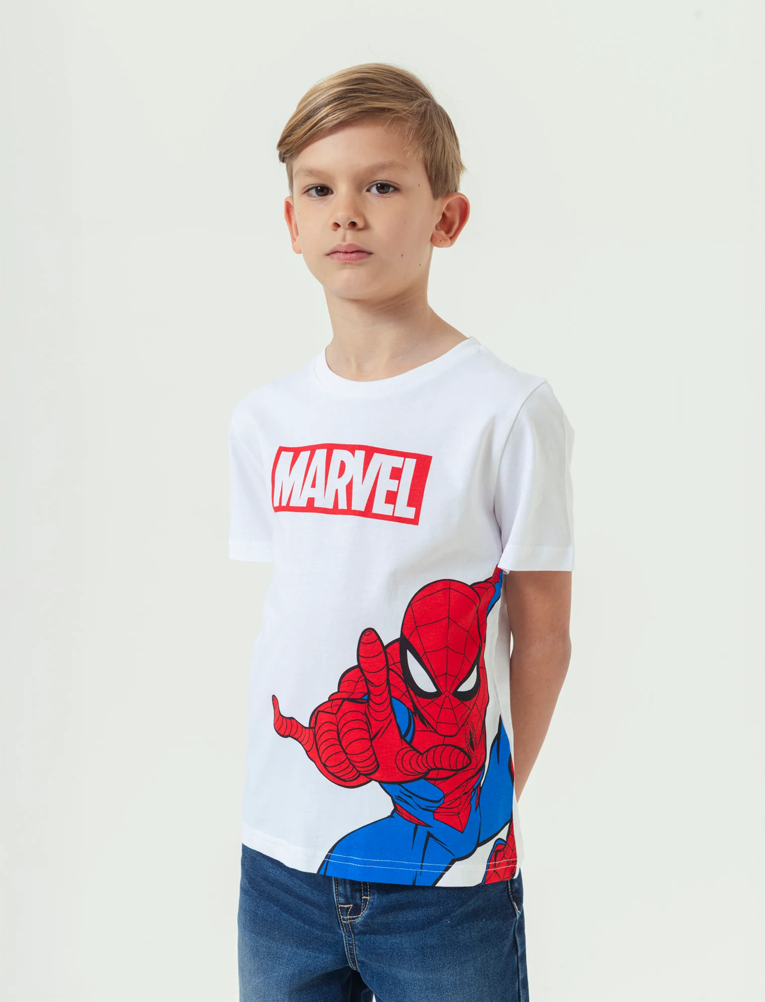 T-shirt stampata Marvel da bambino - Bianco - Image 2