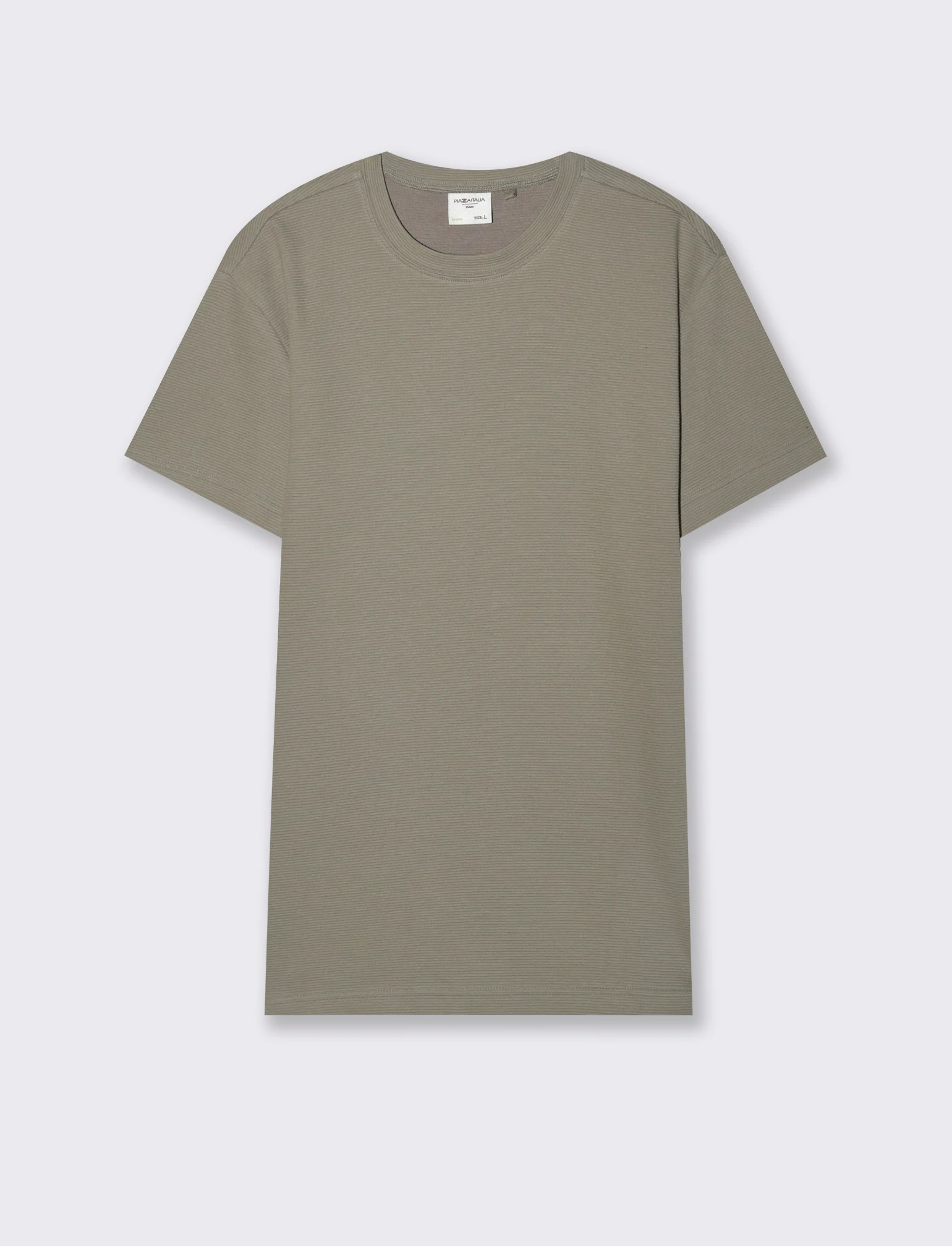 T-shirt struttura ottoman da uomo - Grigio - Image 4