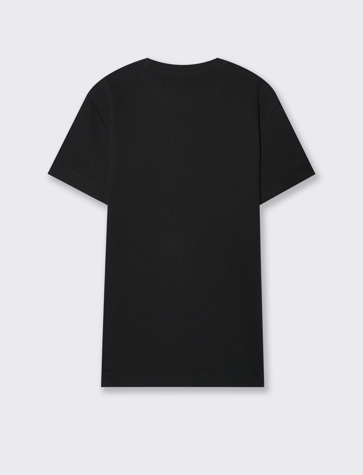 T-shirt struttura ottoman da uomo - Nero - Image 2