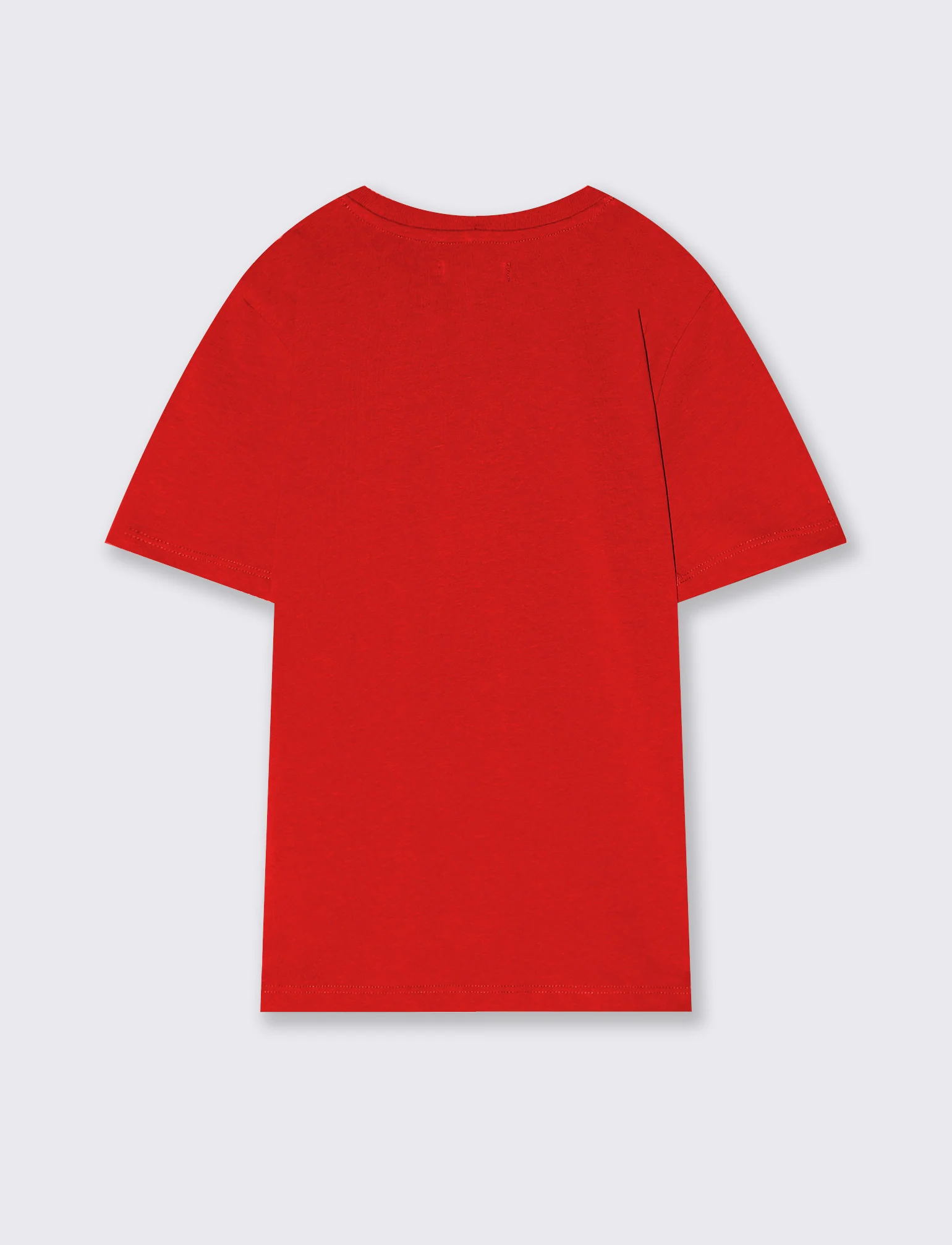 T-SHIRT TINTA UNITA - Rosso - Image 2
