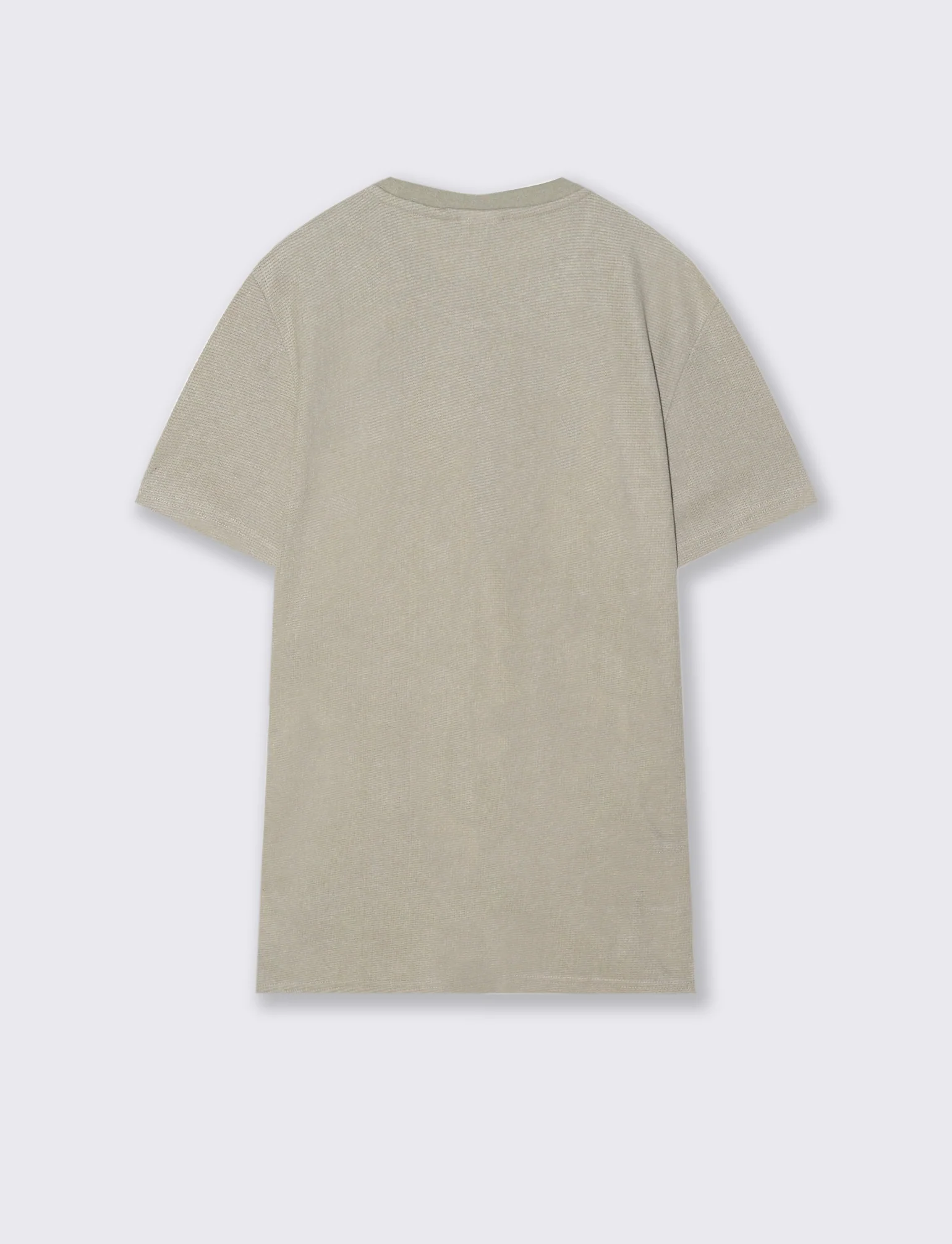 T-shirt Waffle Regular Fit Maniche Corte - Grigio stone - Image 2