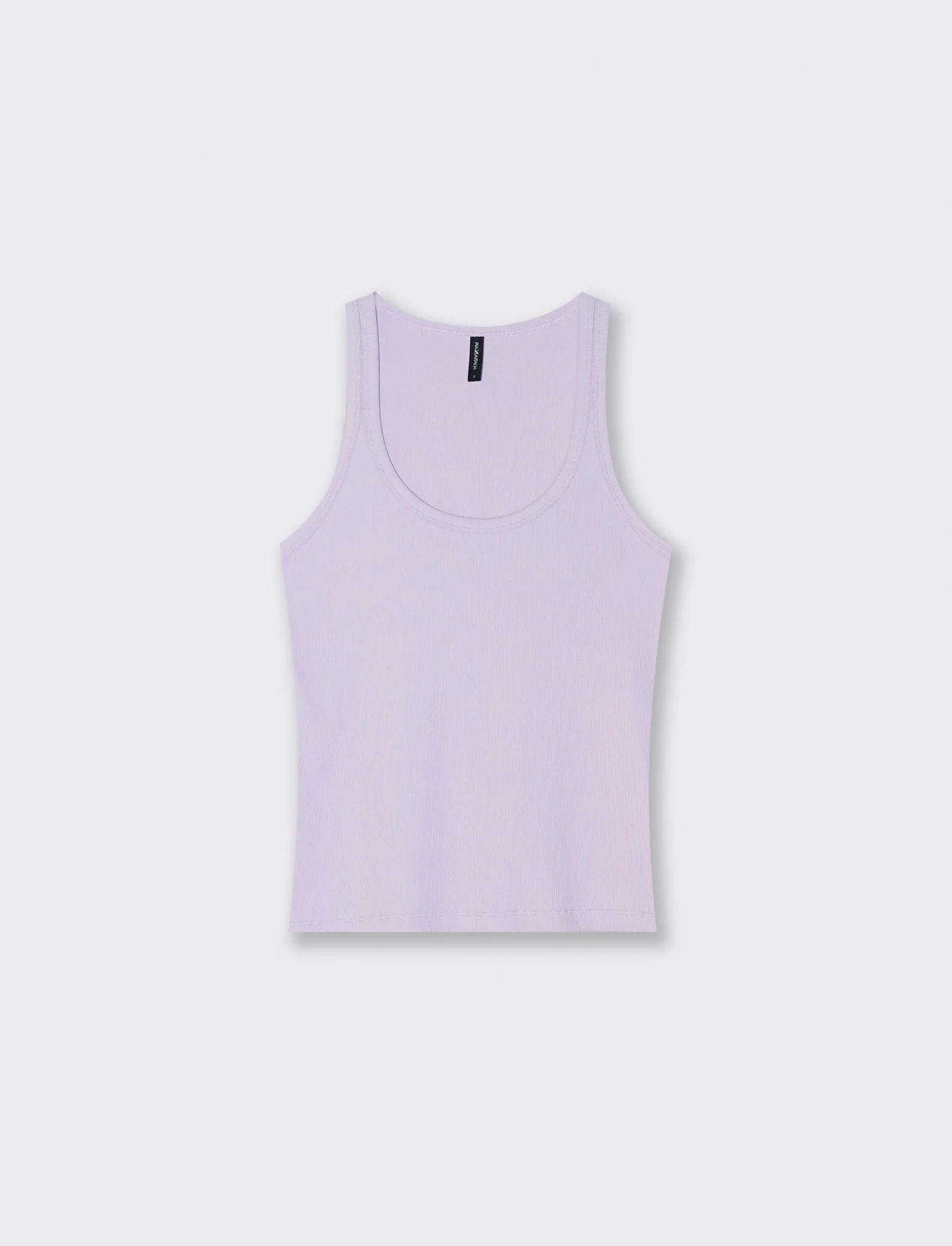 Top a Costine con Scollo Madonna - Viola lavanda