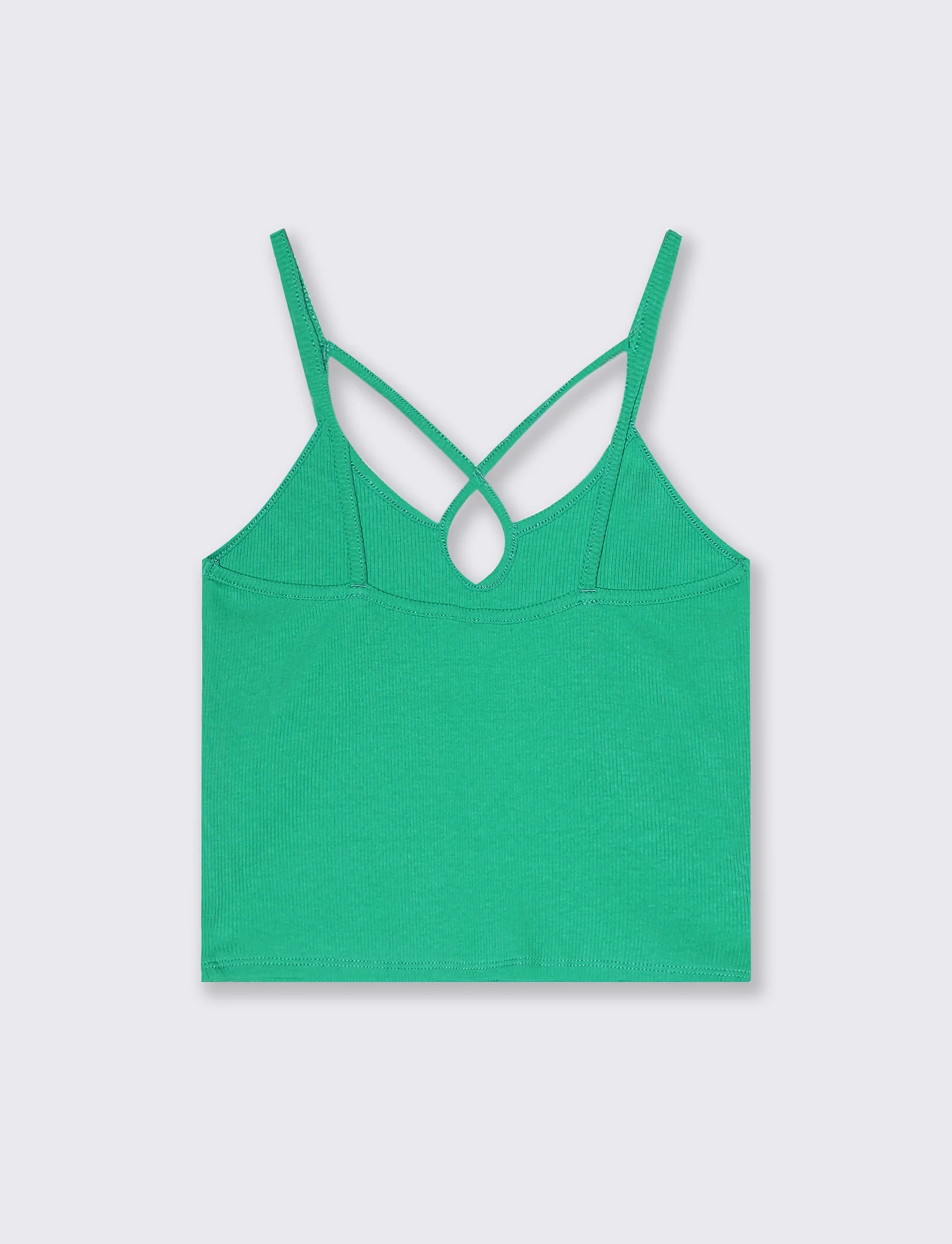Top a costine da donna - Verde smeraldo - Image 2