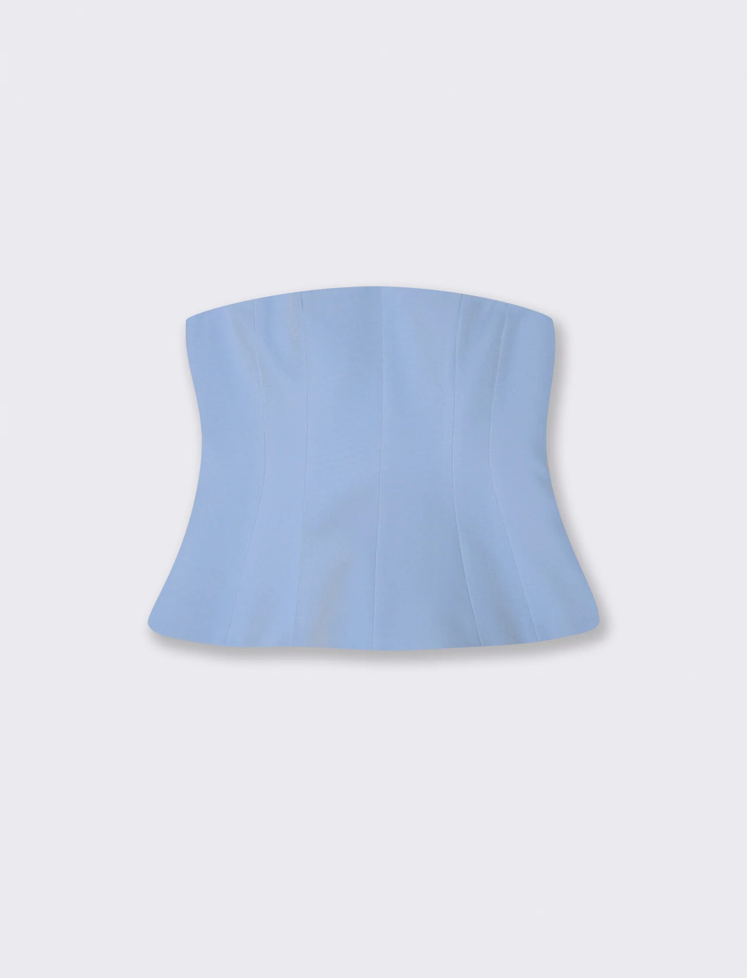 Top a fascia con zip invisibile retro - Azzurro cielo
