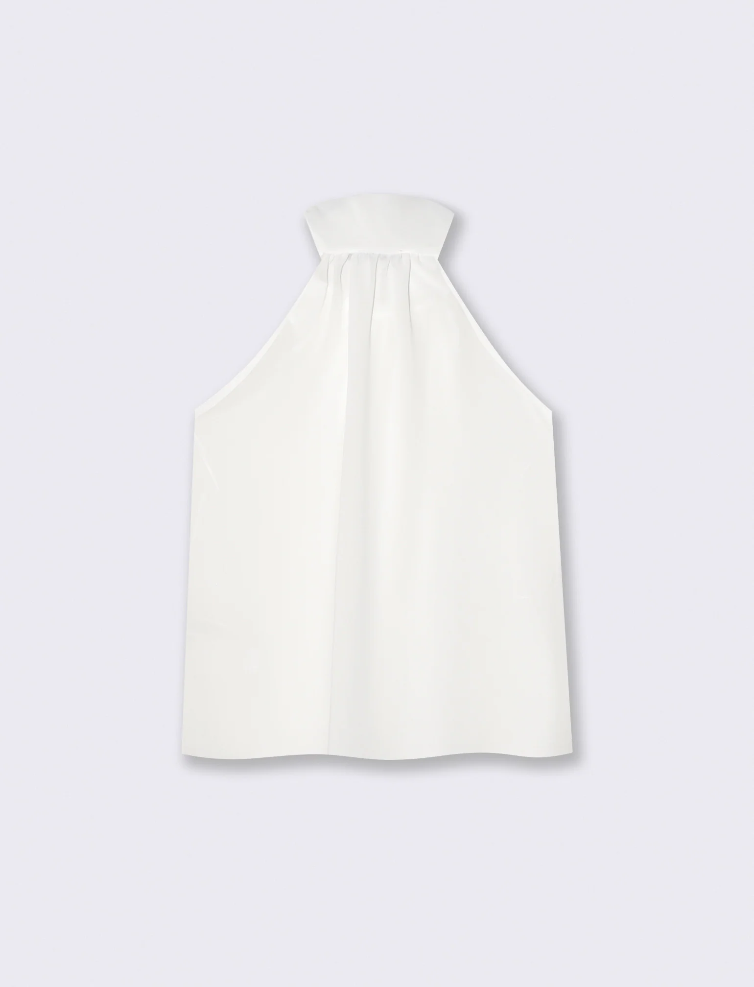 Top a giromanica con fiocco sul collo - Bianco latte - Image 5