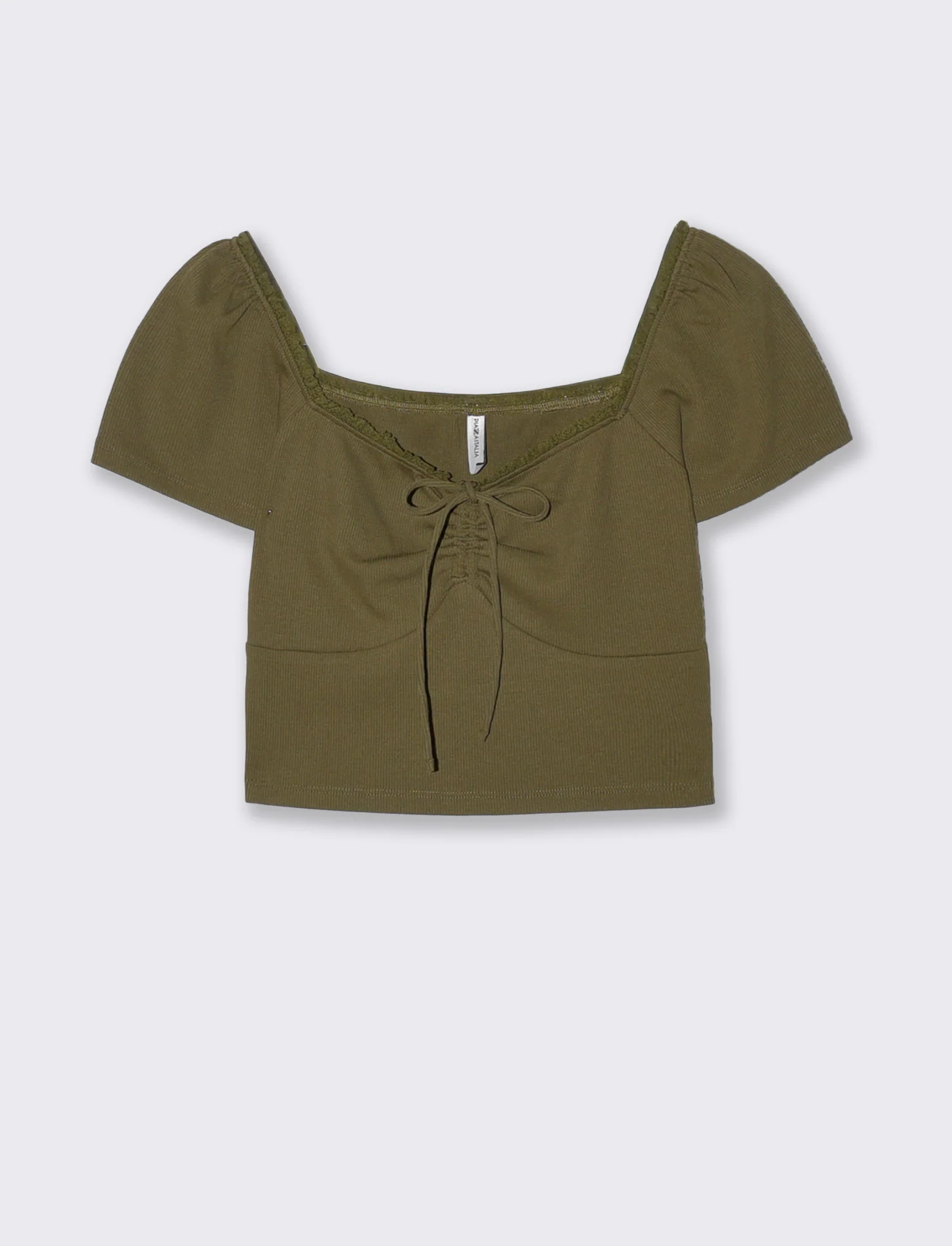 Top arricciato con manica corta slim - Kaky 1