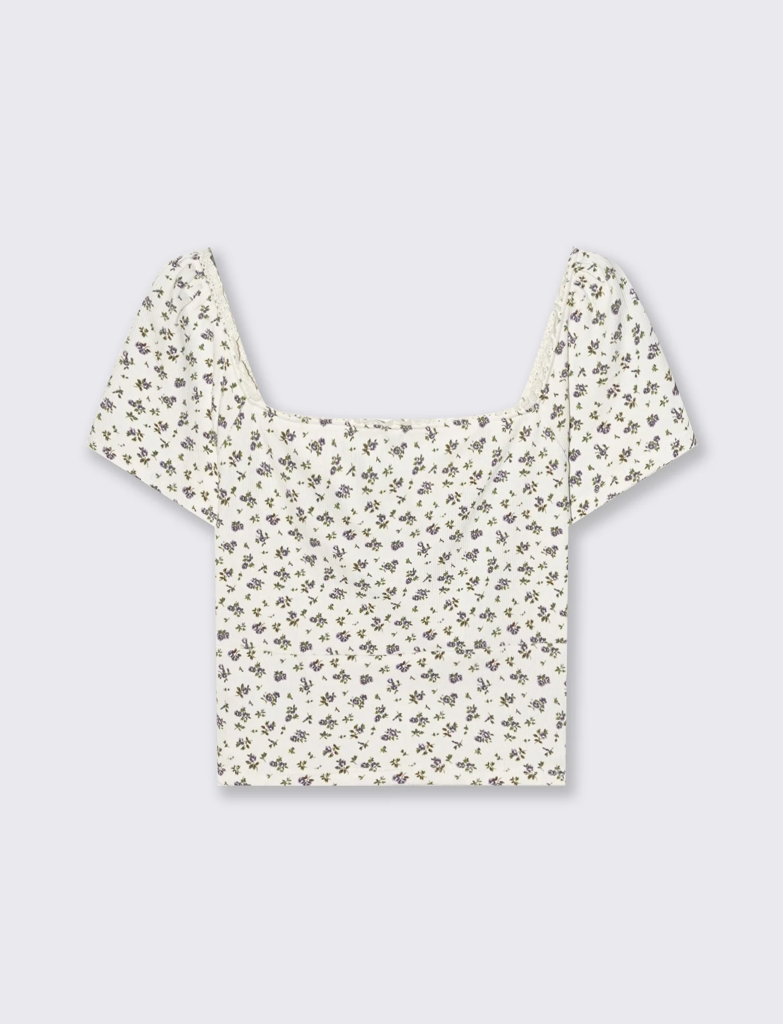 Top arricciato con manica corta slim - var 2 - Image 2