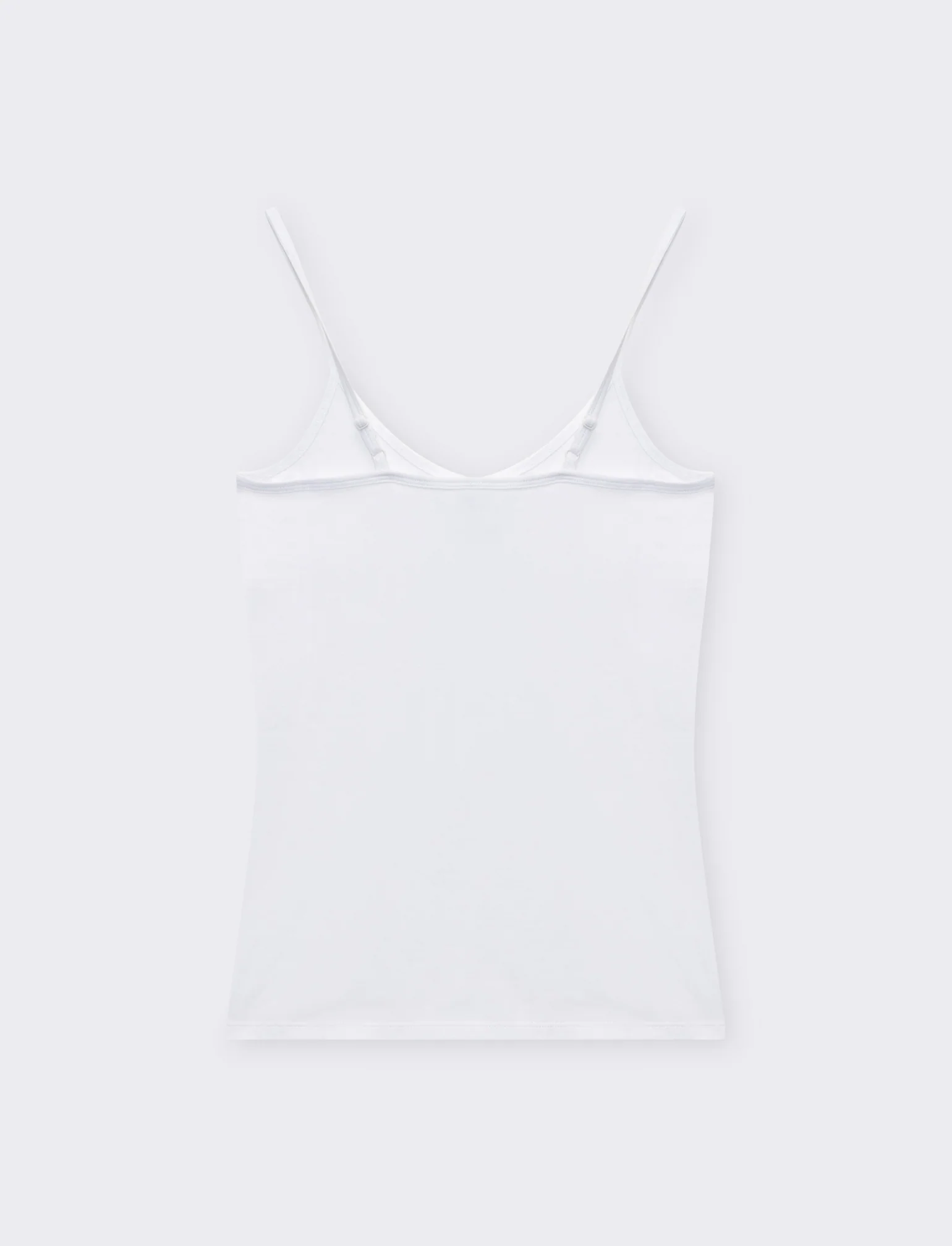 Top basico con scollo a v da donna - Bianco - Image 2