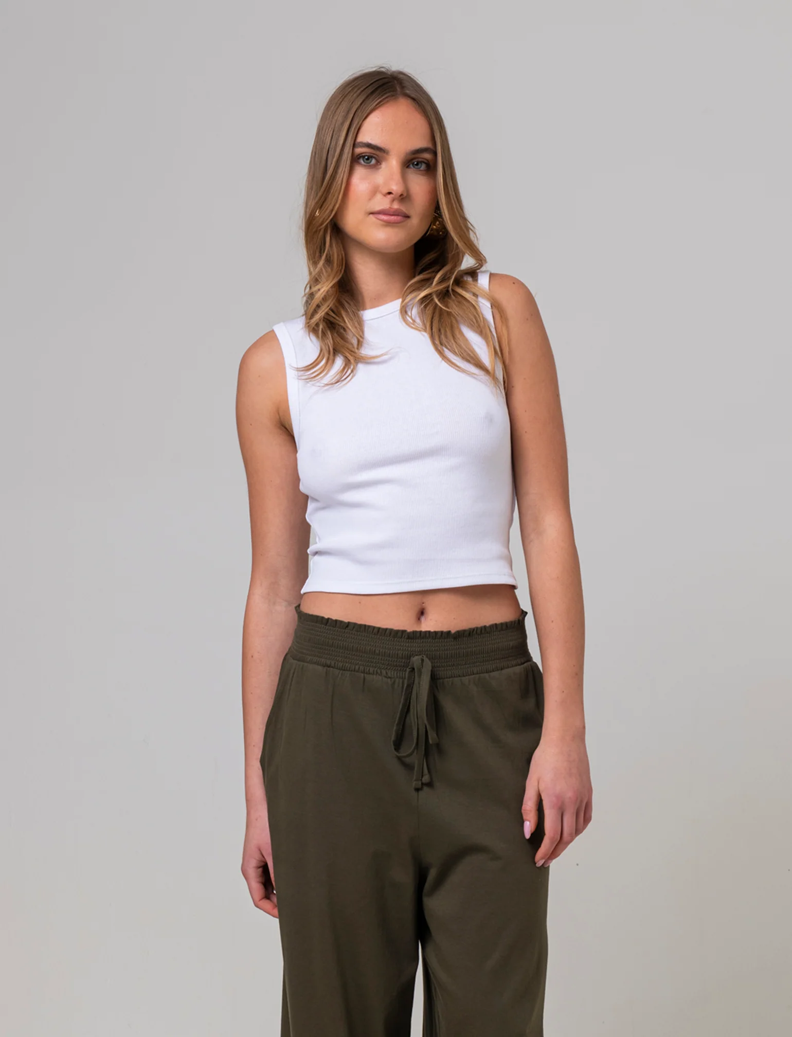 Top basico da donna - Bianco - Image 3