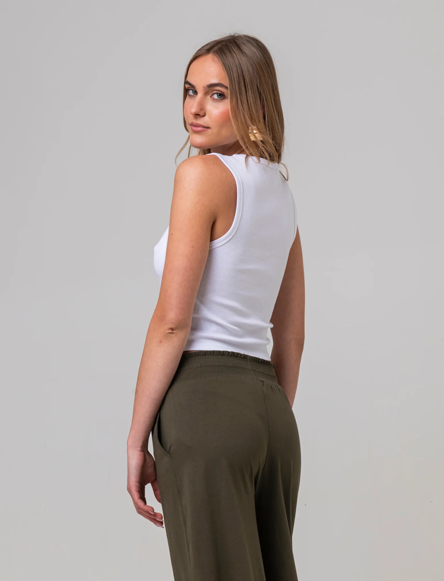 Top basico da donna - Bianco - Image 4