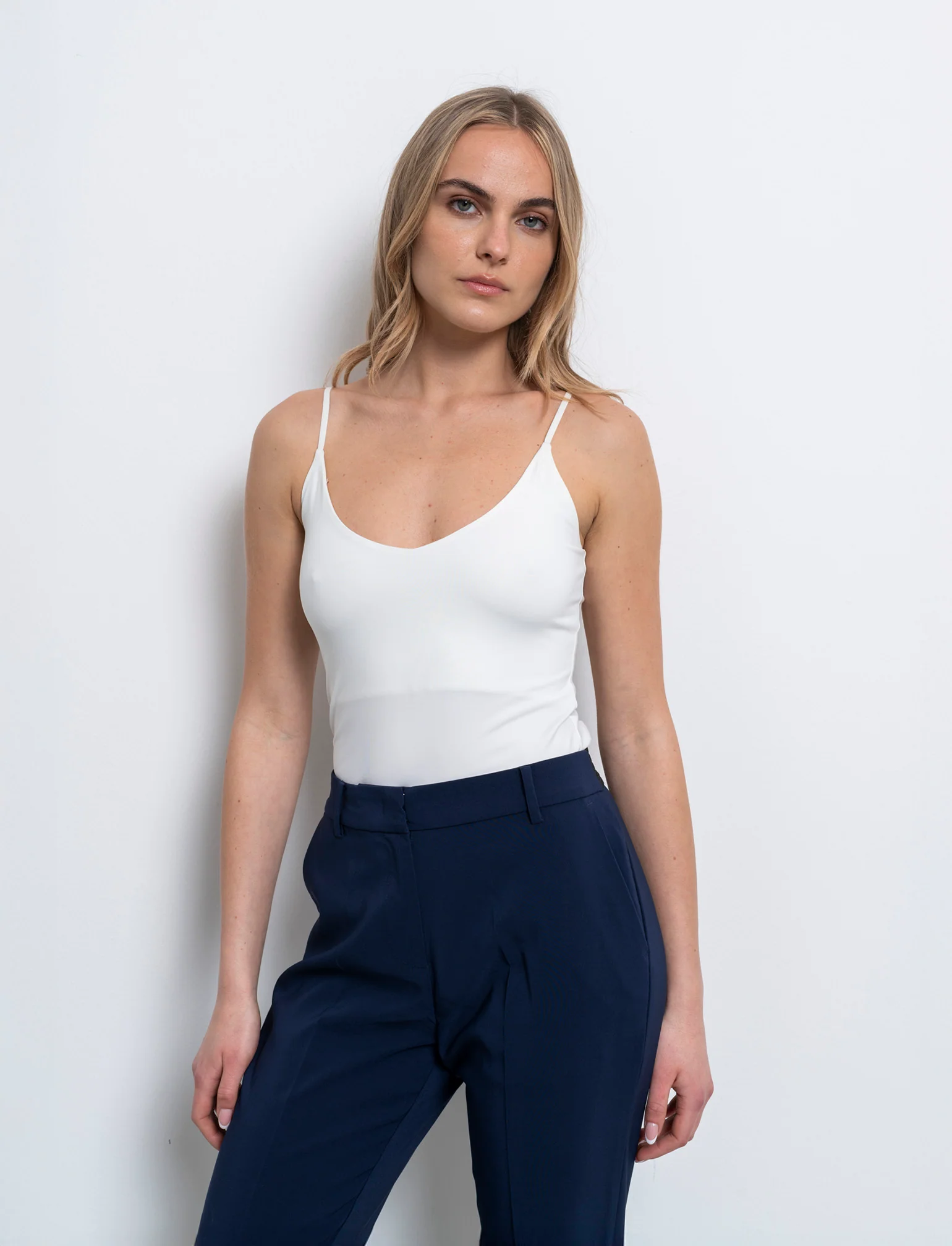 Top basico da donna - Bianco latte