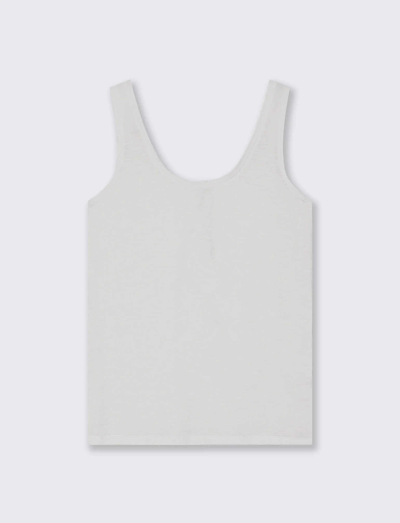 Top Basico in Cotone - Bianco