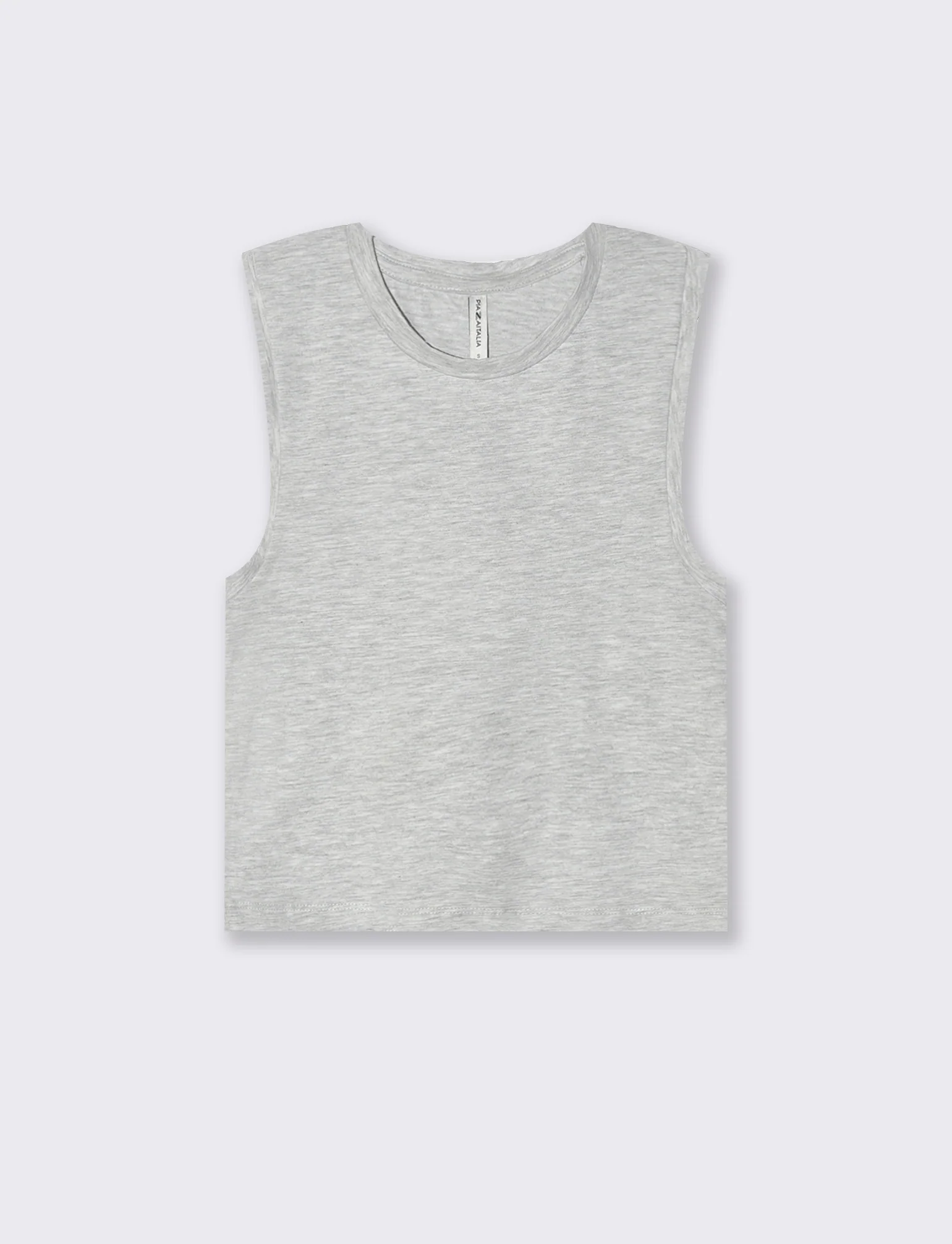 Top canottiera crop da donna - Grigio chiaro - Image 4