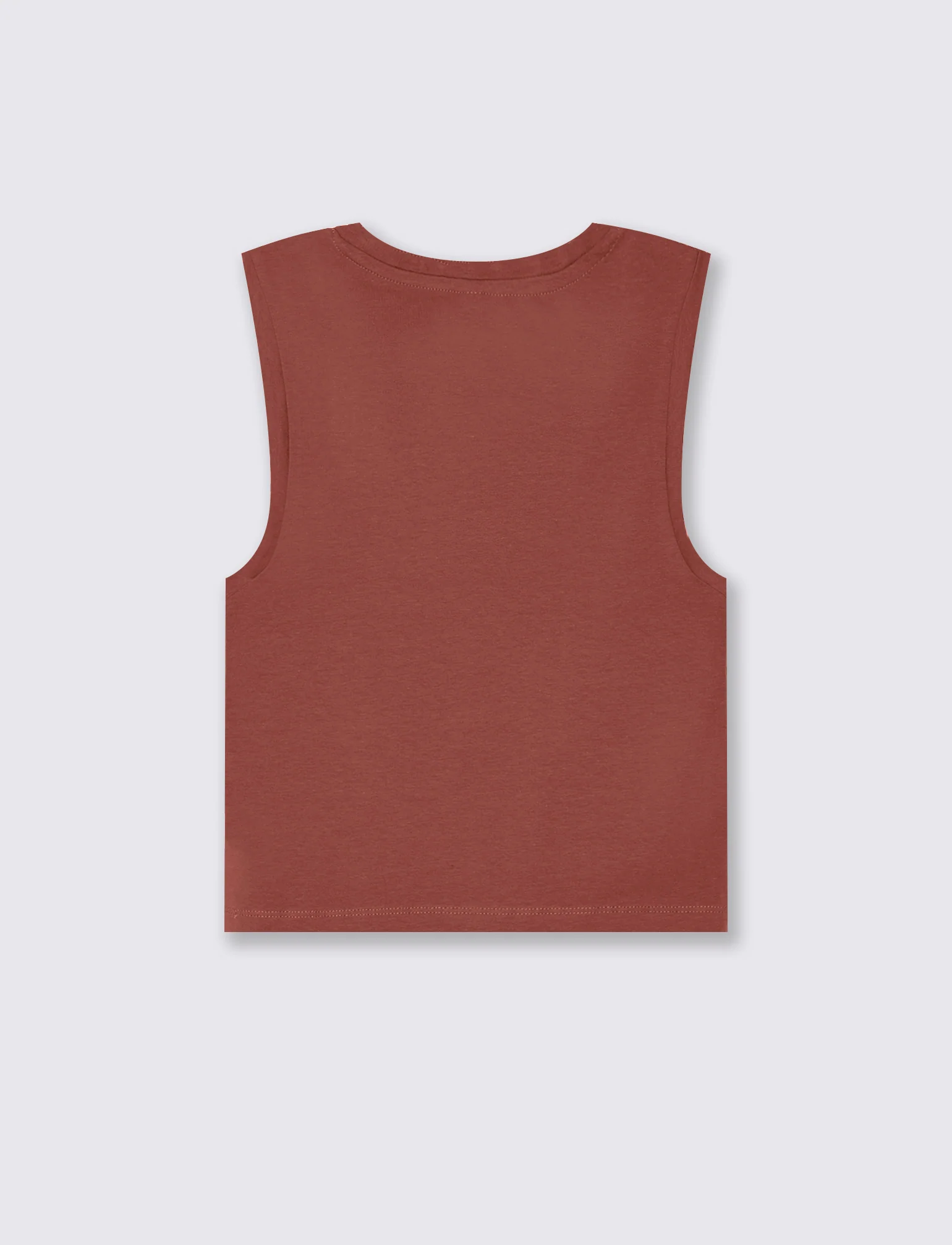 Top canottiera crop da donna - Rosso mattone - Image 2