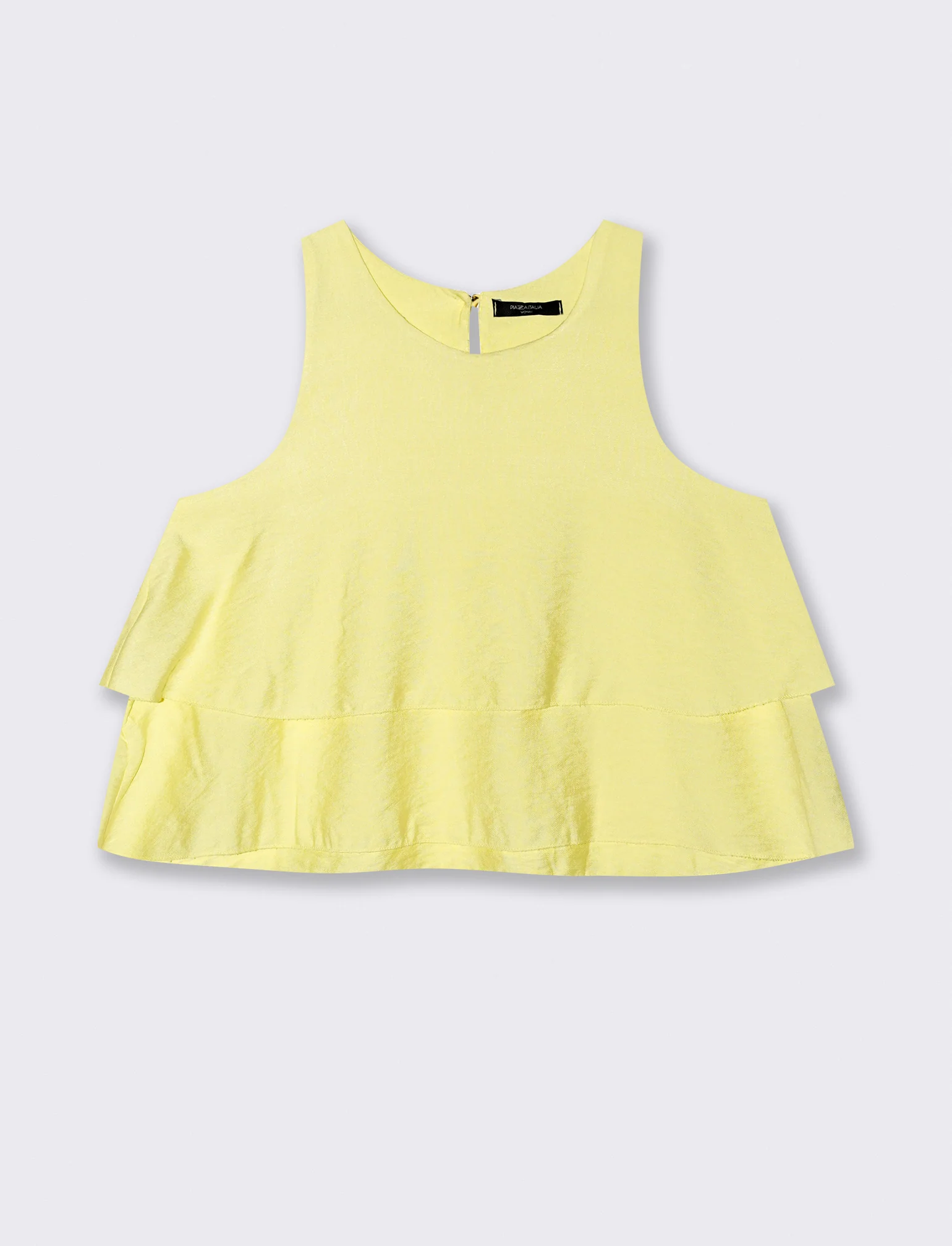 Top con balza al fondo - Giallo - Image 3