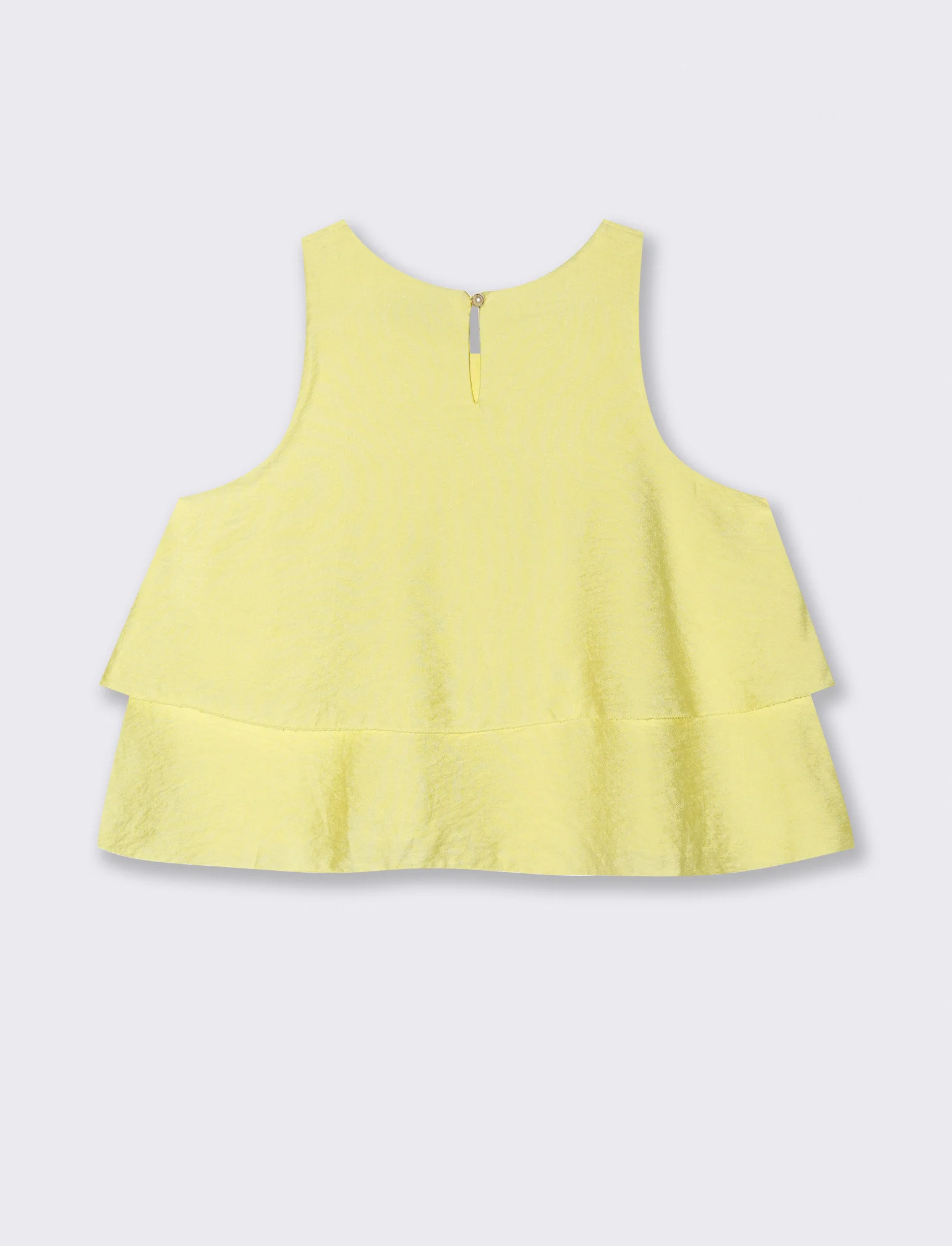 Top con balza al fondo - Giallo - Image 4