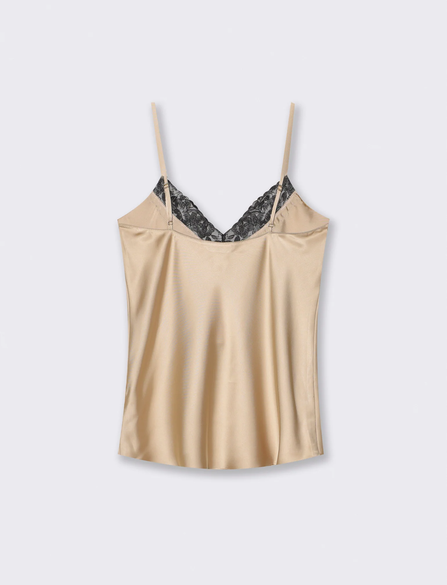 Top con bretelle regolabili - Beige grano - Image 2