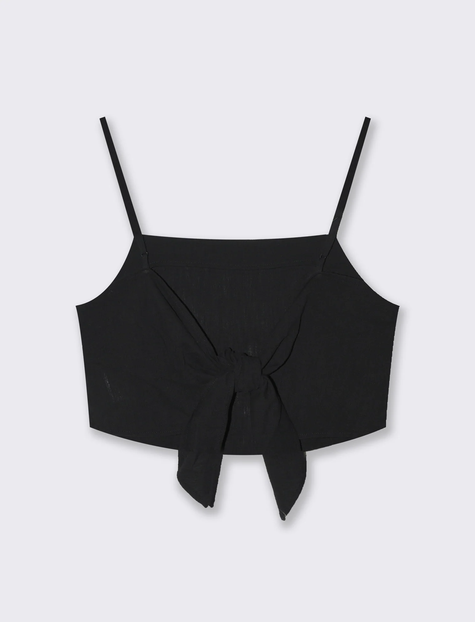Top con chiusura a fiocco da donna - Nero - Image 2