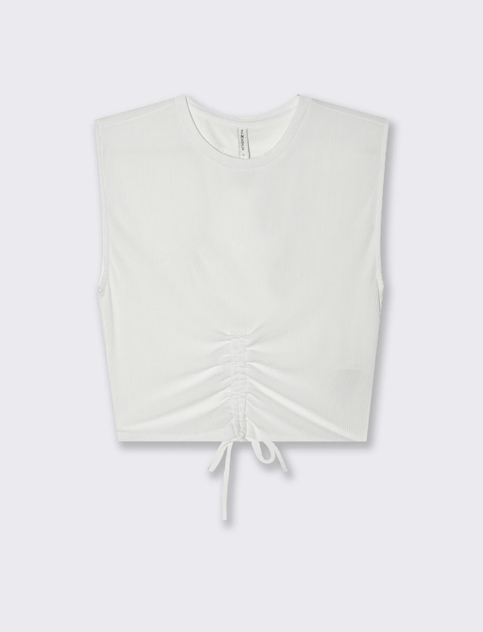 Top con coulisse da donna - Bianco - Image 2