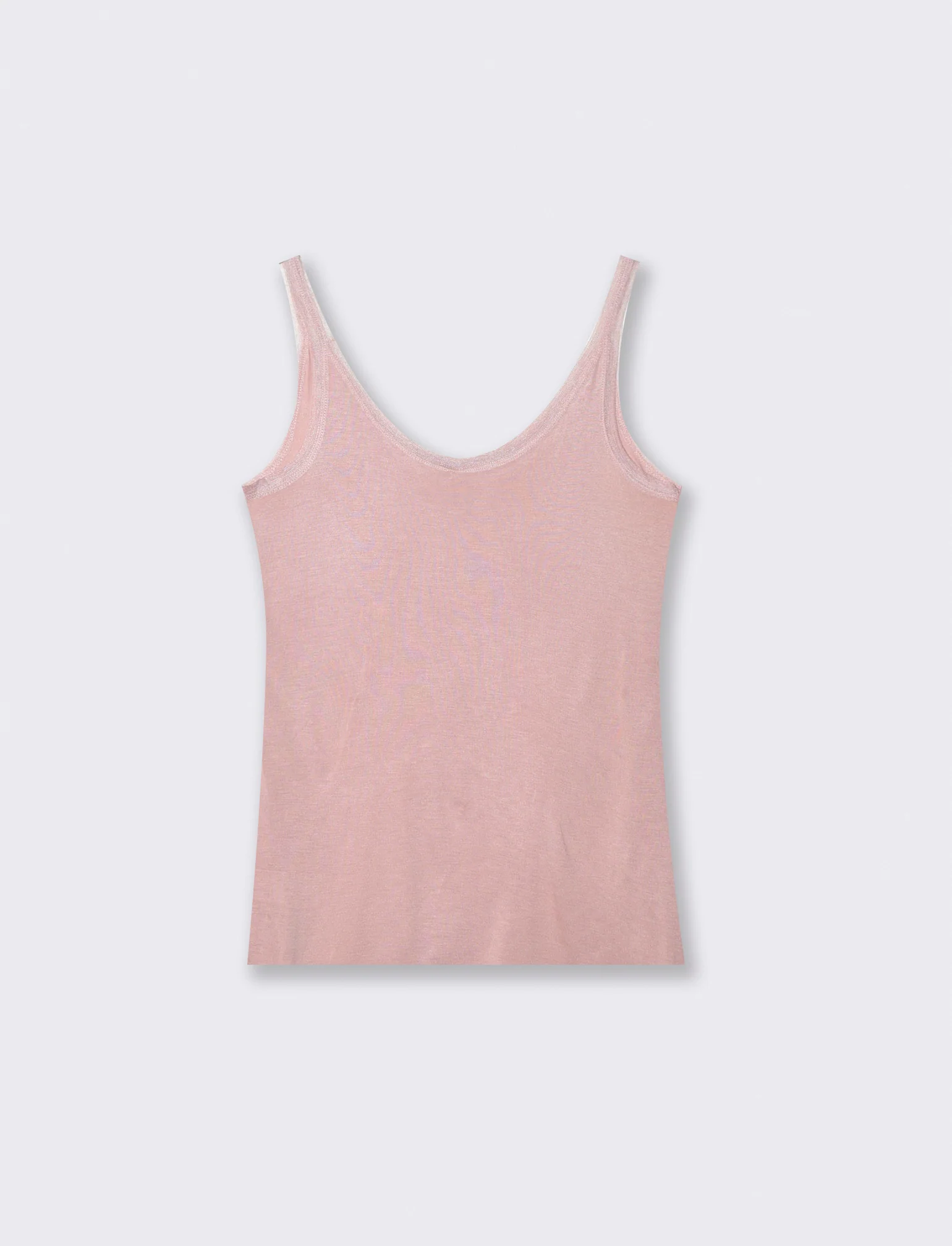 Top con inserti in mesh e bretelle - Rosa antico - Image 2