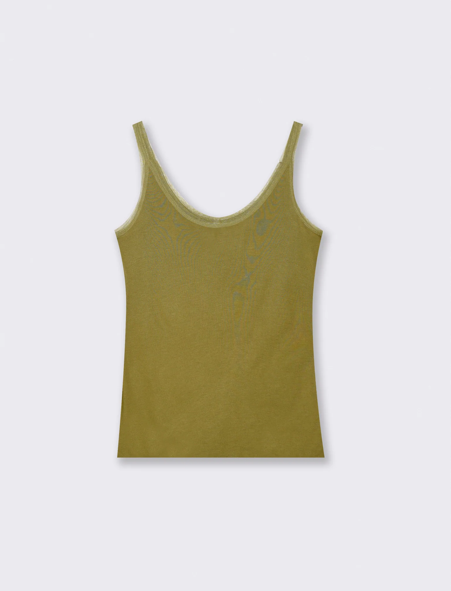 Top con inserti in mesh e bretelle - Verde abete - Image 5