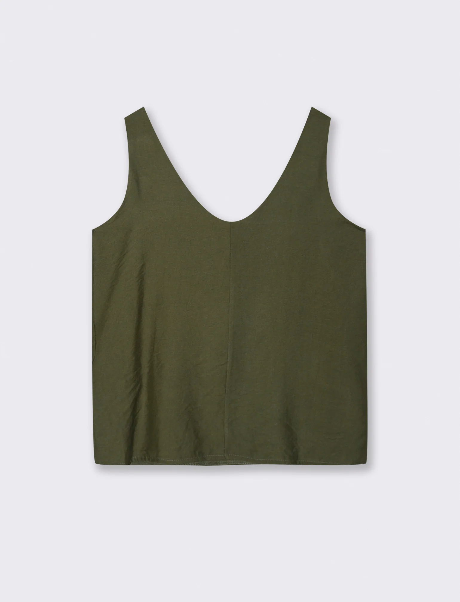 Top con lacci sulla spalla - Verde militare - Image 4