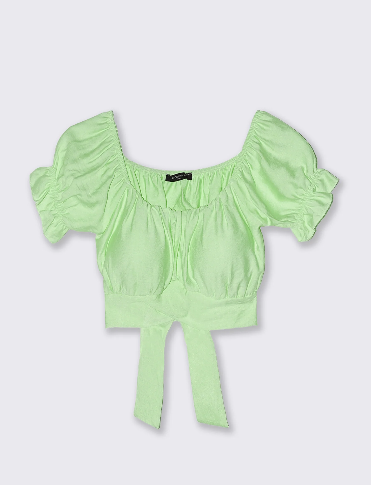 Top con manica elastica - Verde acqua - Image 3