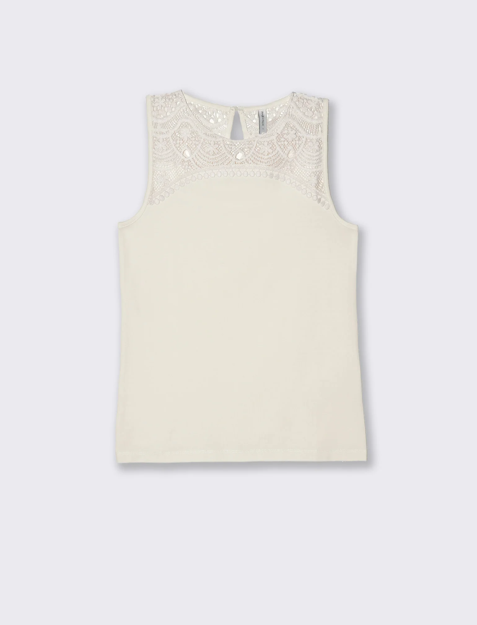 Top con pizzo da donna - Avorio - Image 4