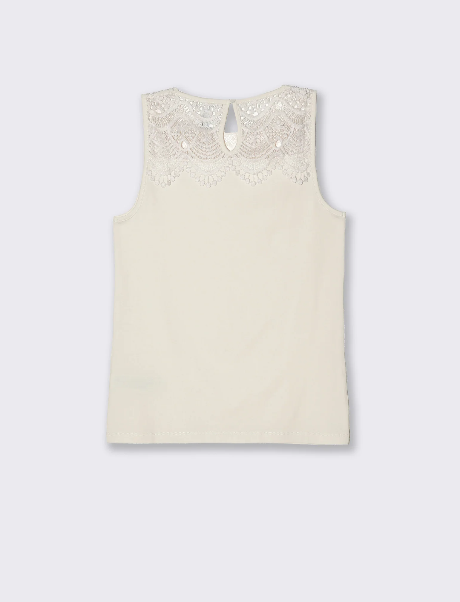 Top con pizzo da donna - Avorio - Image 5