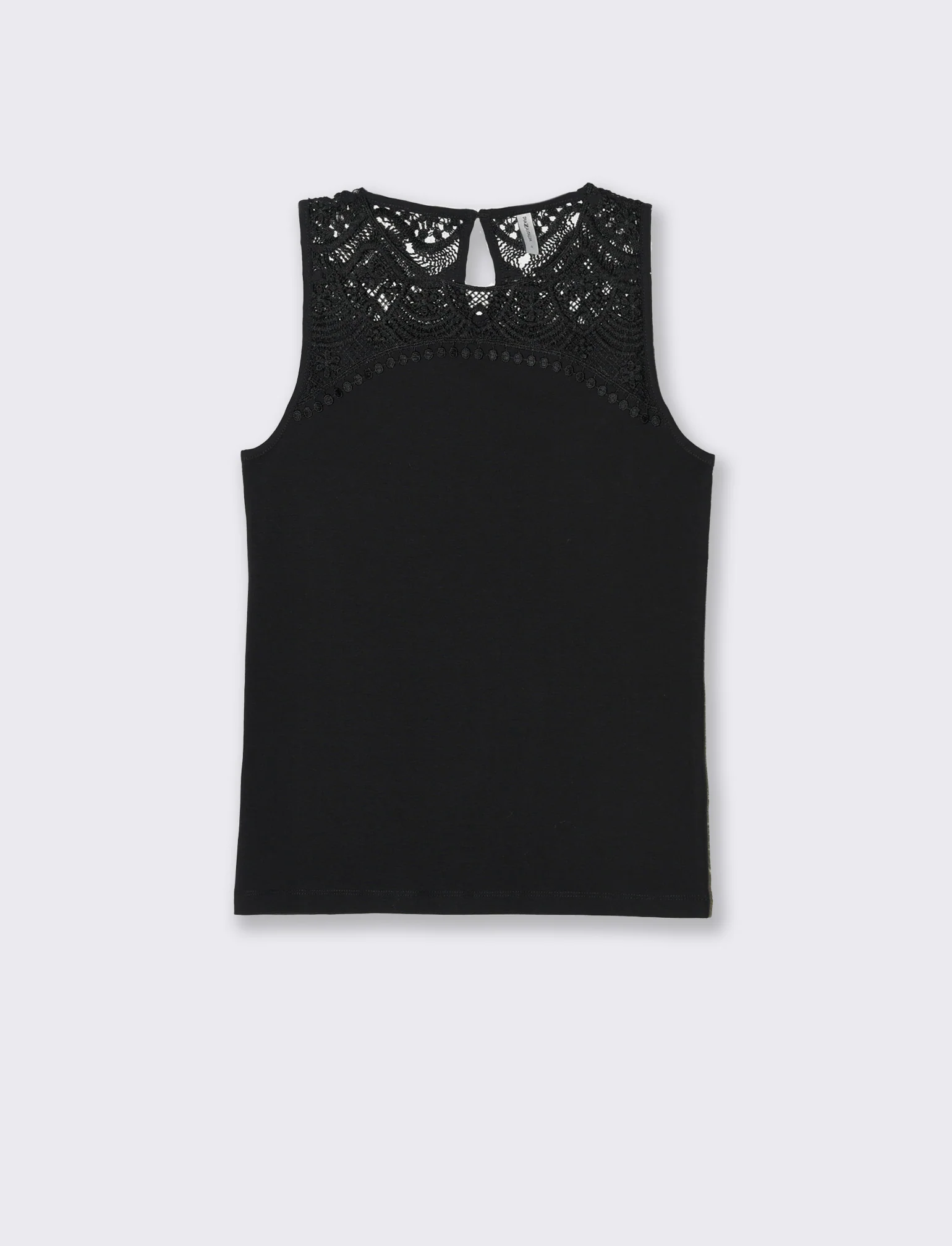 Top con pizzo da donna - Nero - Image 4