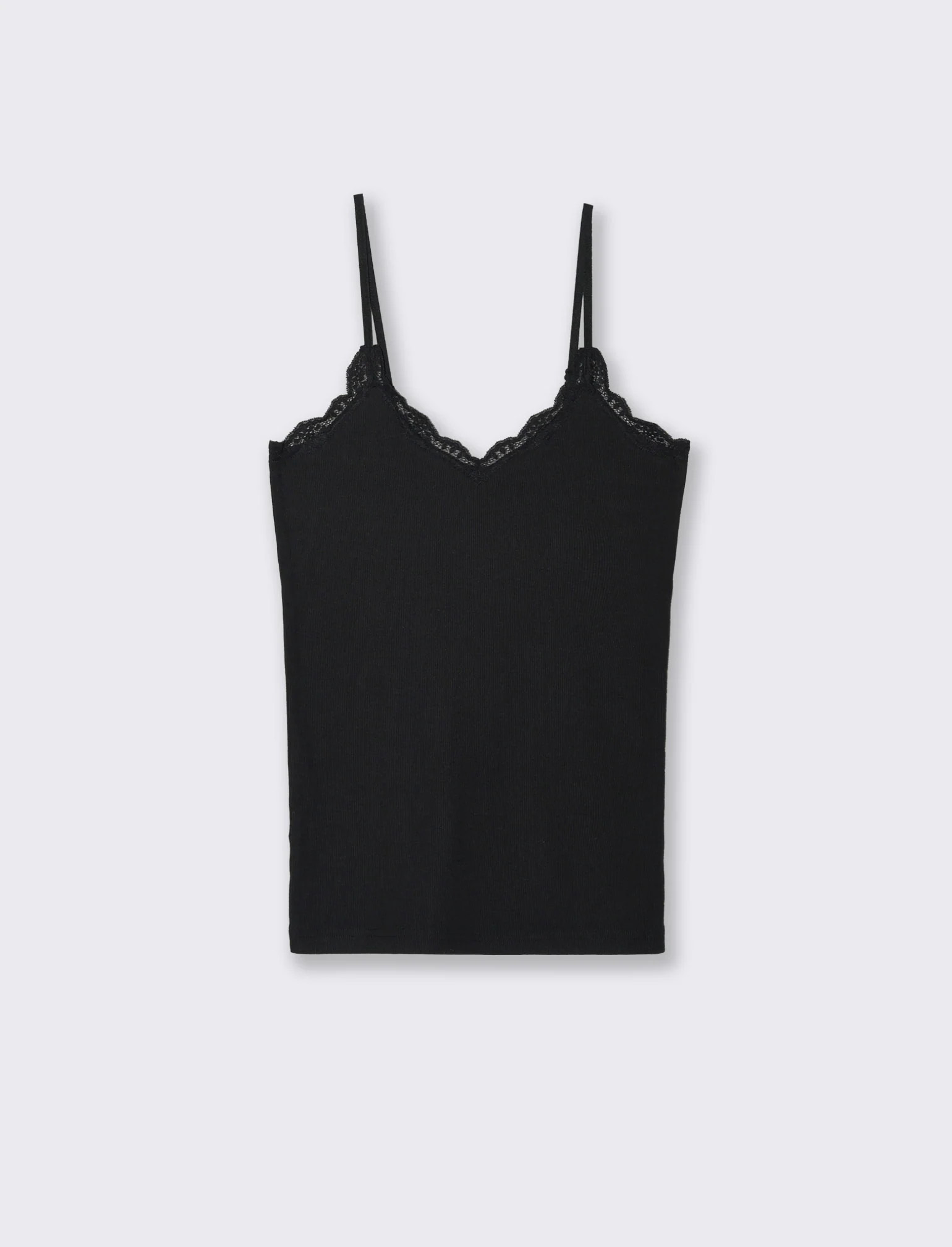 TOP CON PIZZO - Nero