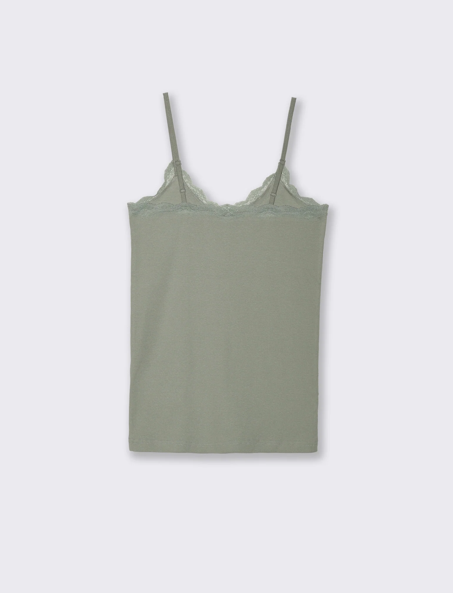 TOP CON PIZZO - Verde foresta - Image 2