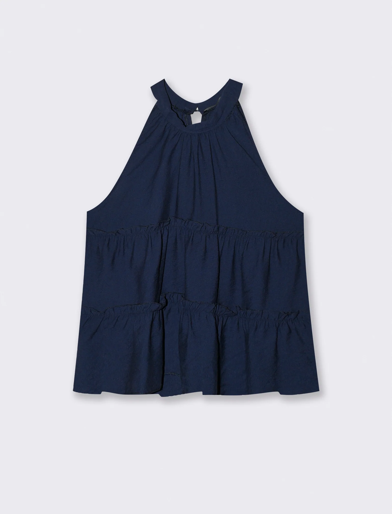 Top con rouches - Blu