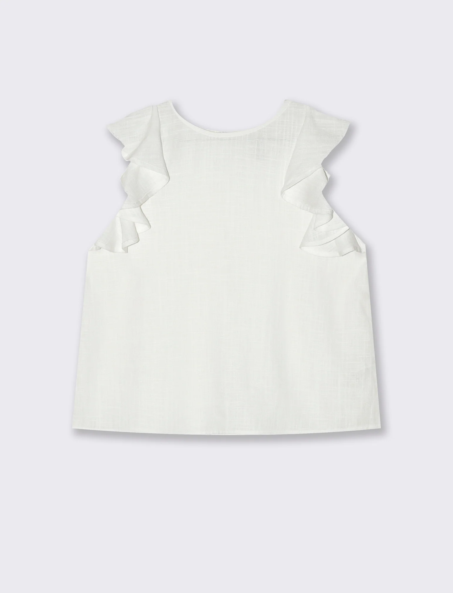Top con rouches da donna - Bianco - Image 2
