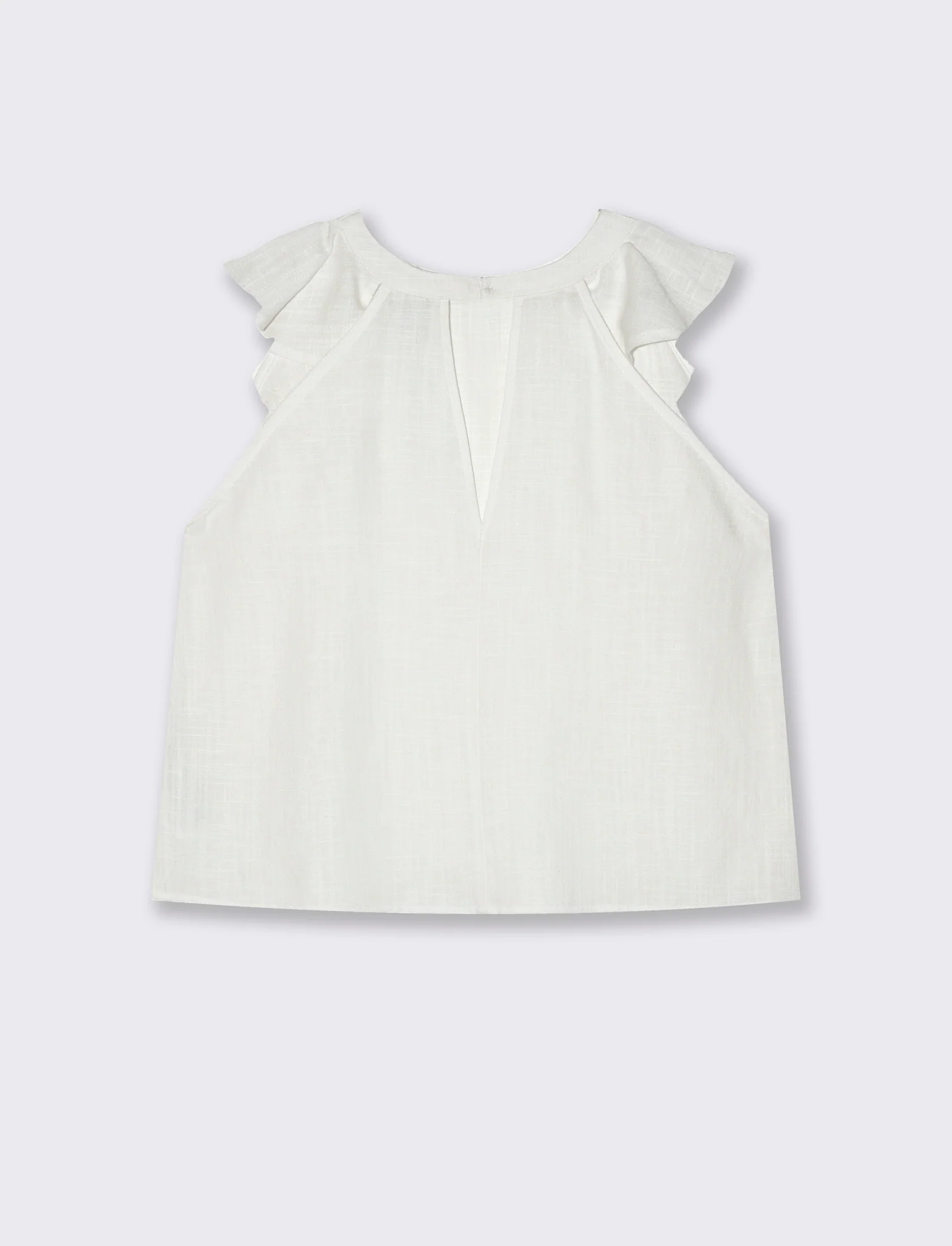 Top con rouches da donna - Bianco - Image 4