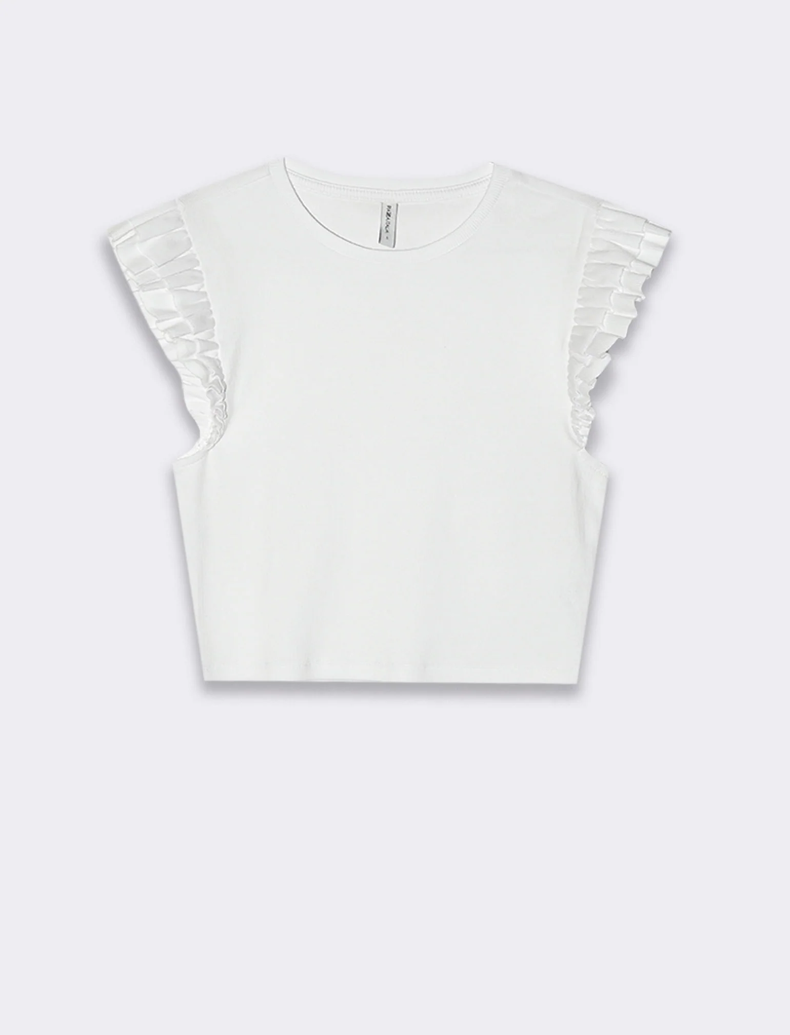 Top con rouches da donna - Bianco - Image 4