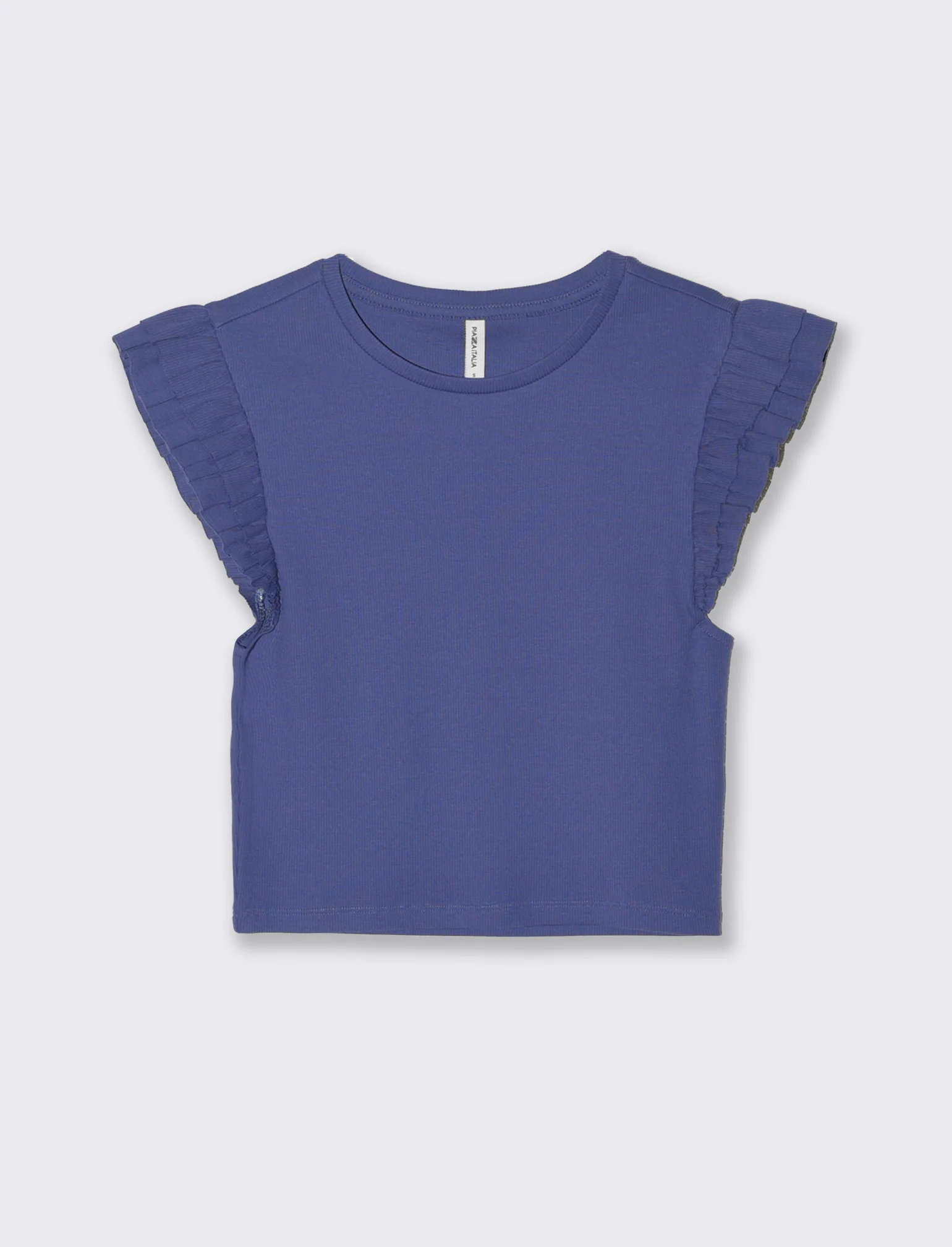 Top con rouches da donna - Mirtillo