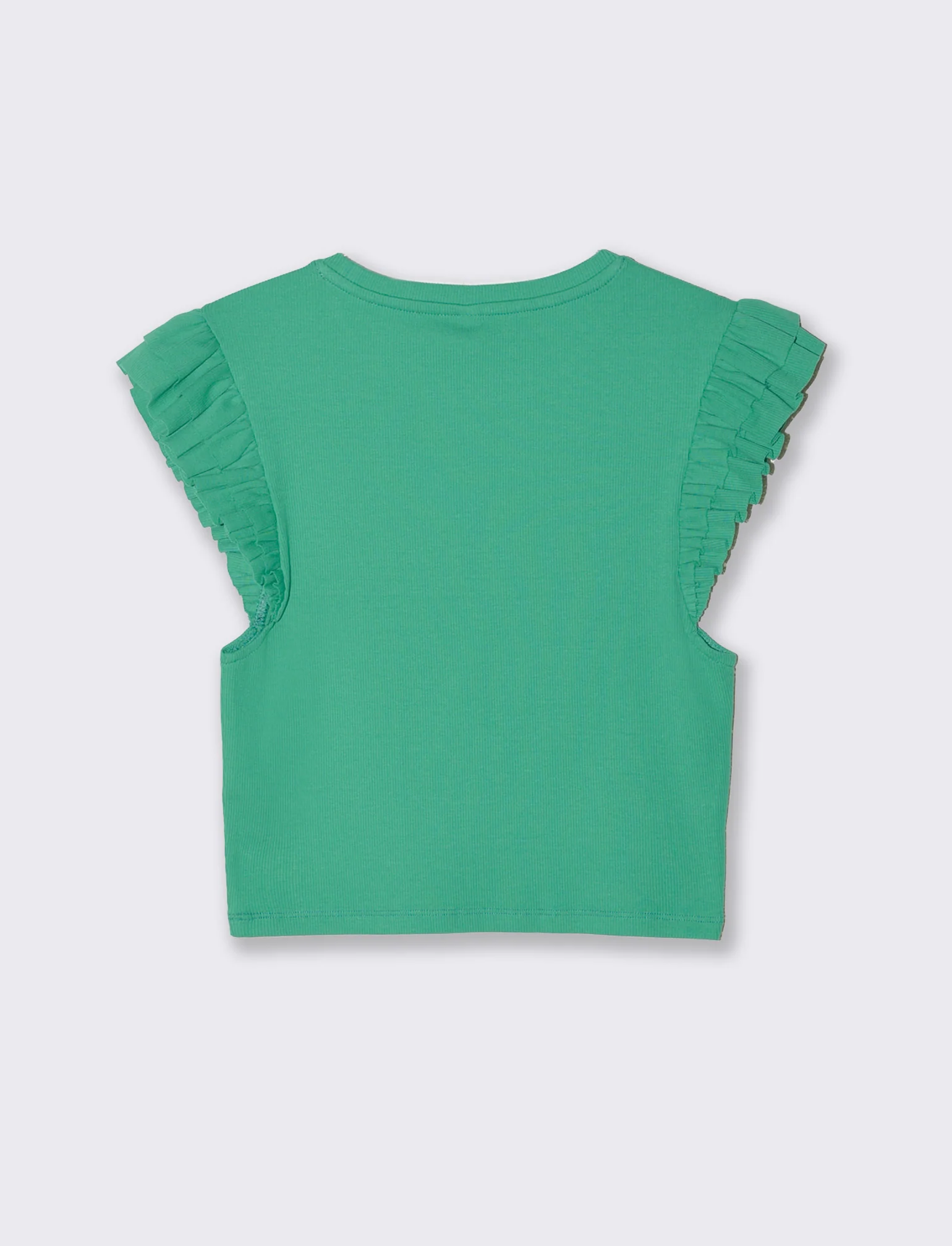 Top con rouches da donna - Verde smeraldo - Image 2