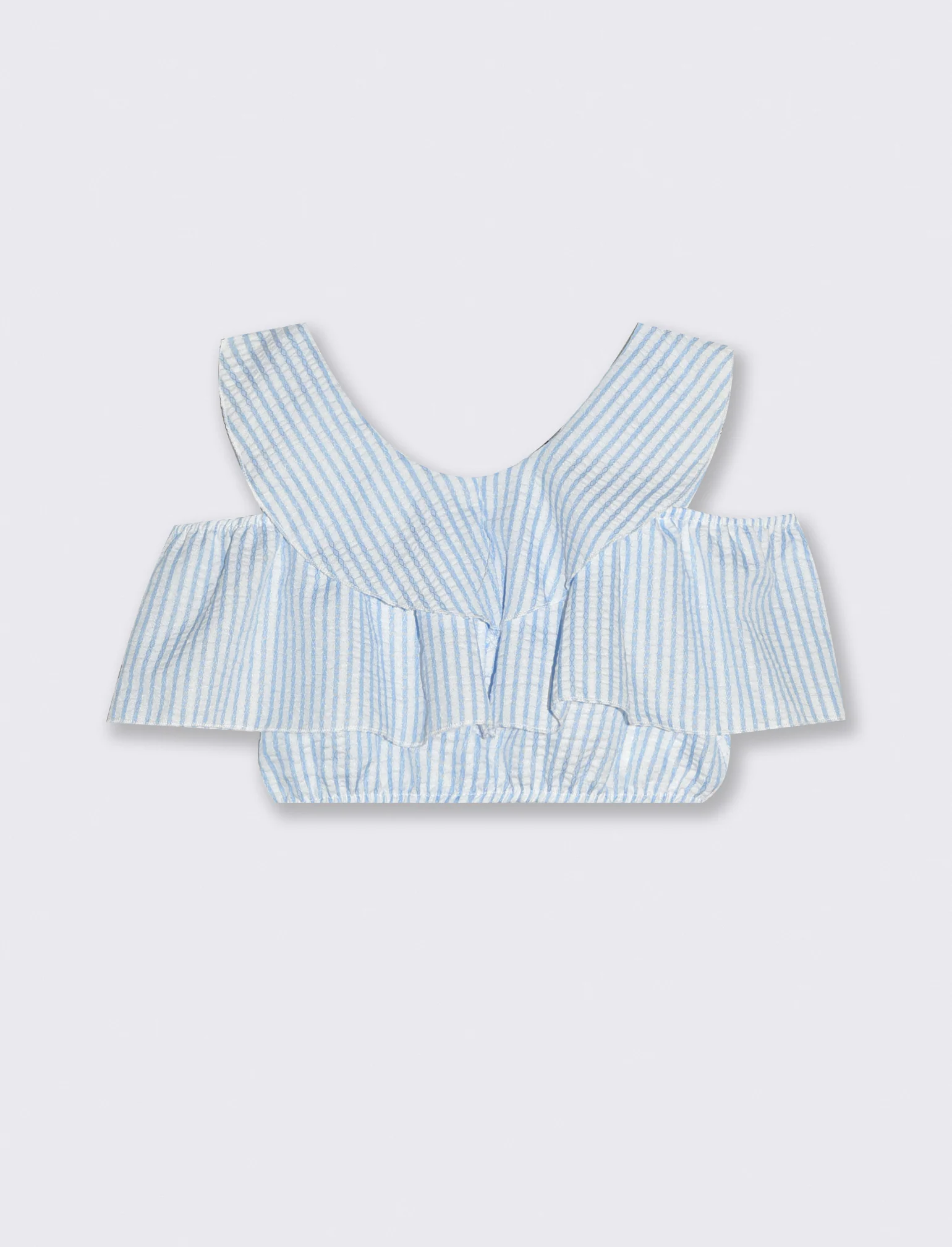 Top con rouches - Righe