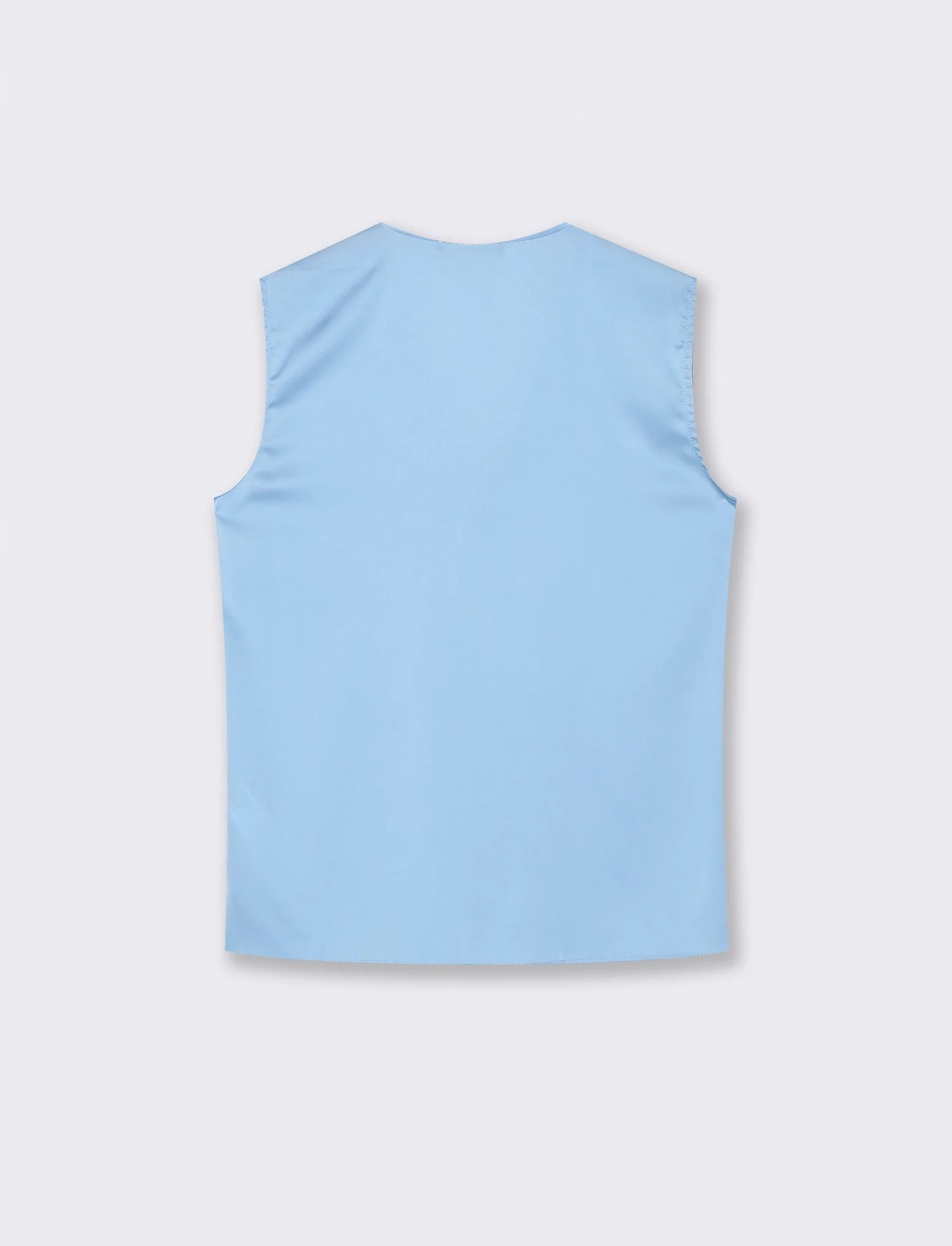 Top con rouches sullo scollo - Celeste - Image 2