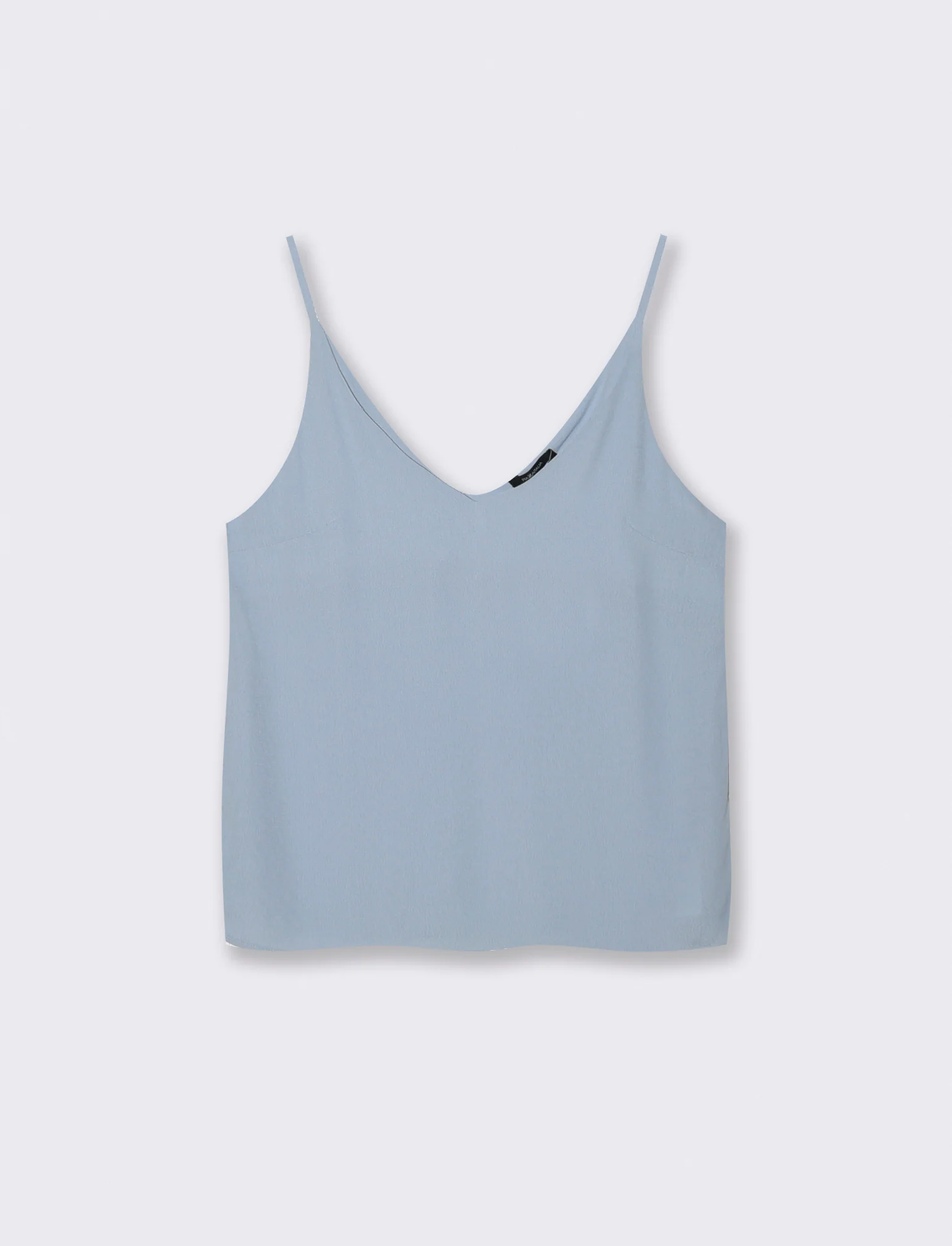 TOP CON SCOLLO A V - Celeste