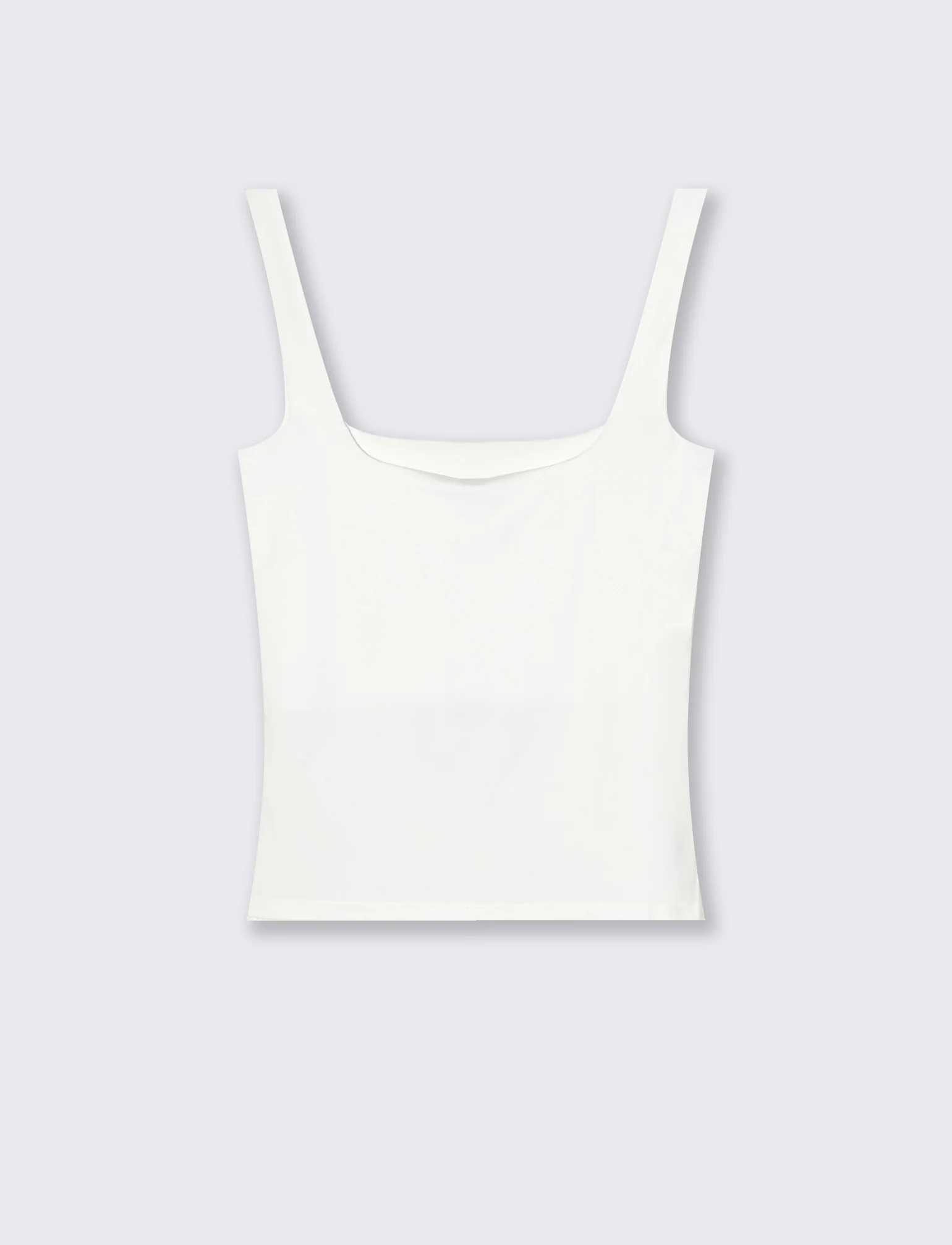 Top con spallina larga e scollo V cut-out - Bianco latte - Image 5