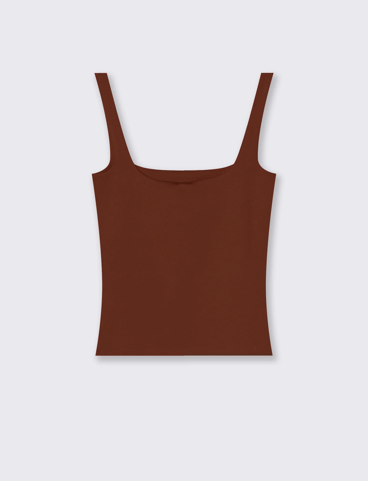 Top con spallina larga e scollo V cut-out - Cognac - Image 2