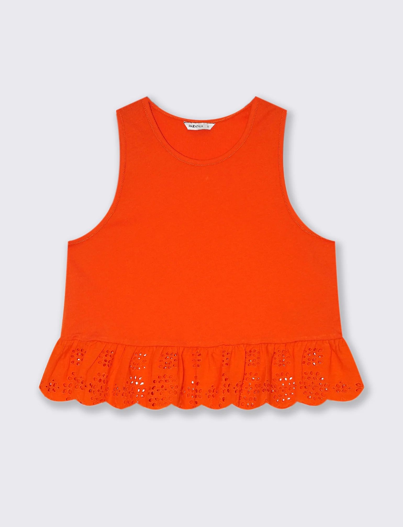 Top con volant da donna - Arancio - Image 4