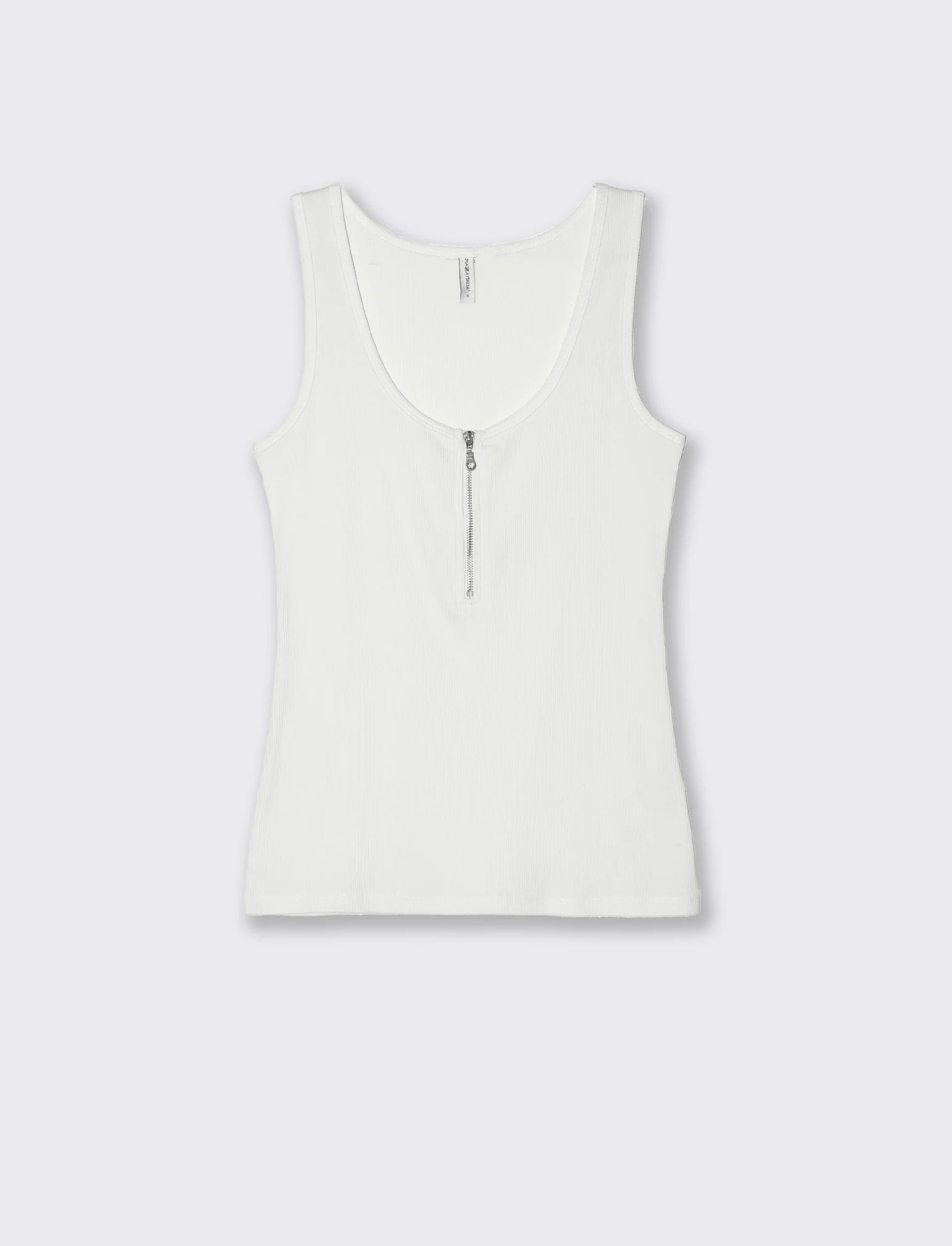 Top con zip da donna - Bianco - Image 4