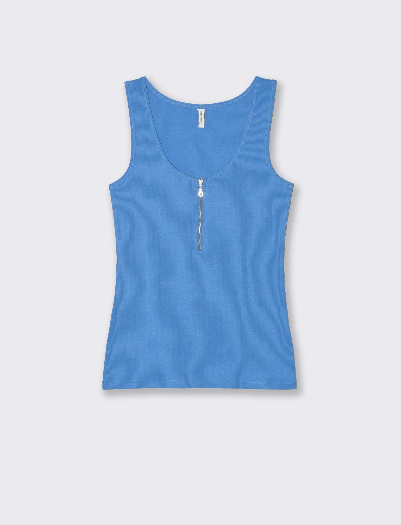 Top con zip da donna - Bluette