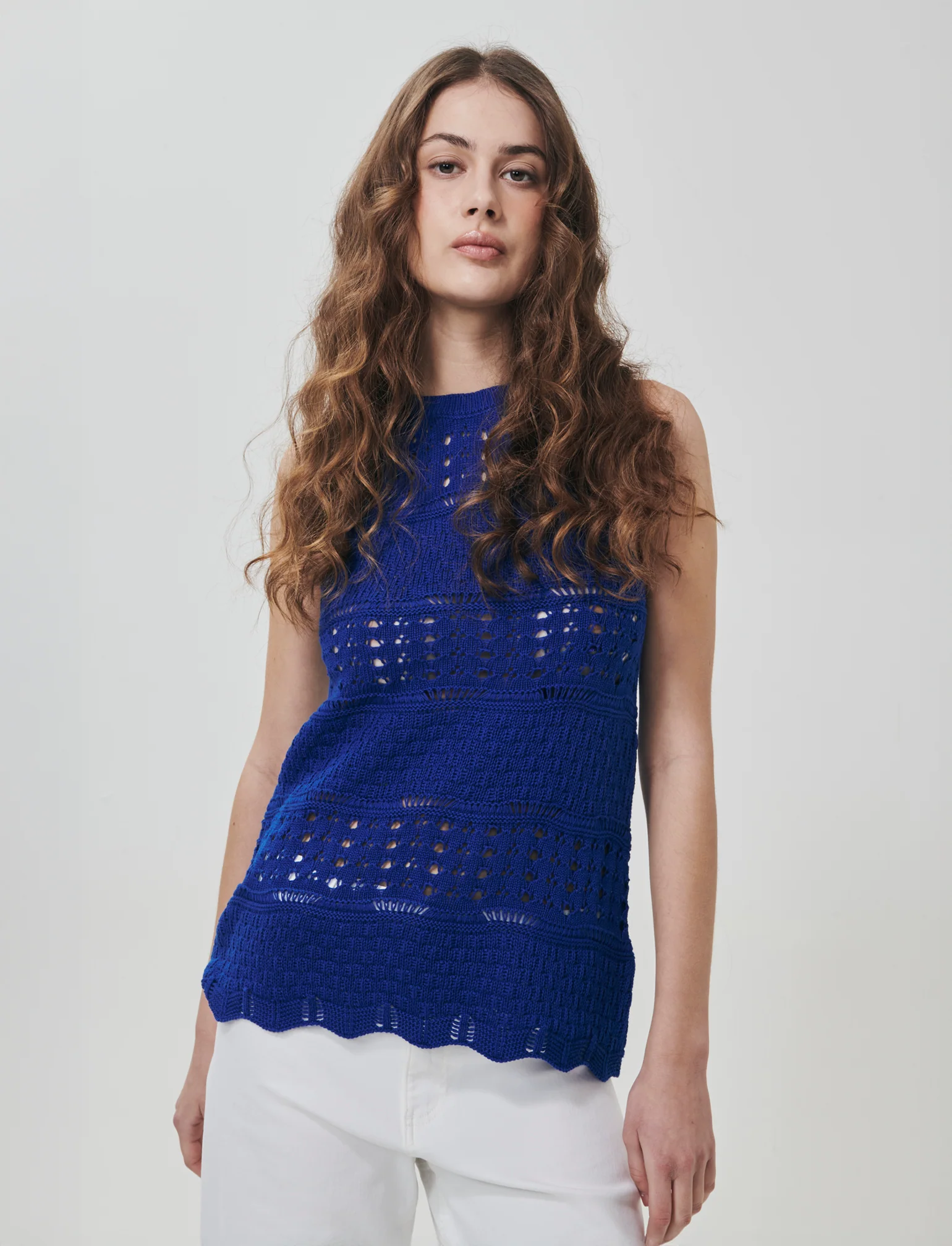 Top Crochet con Fondo a Onde Elegante - Royal - Image 3